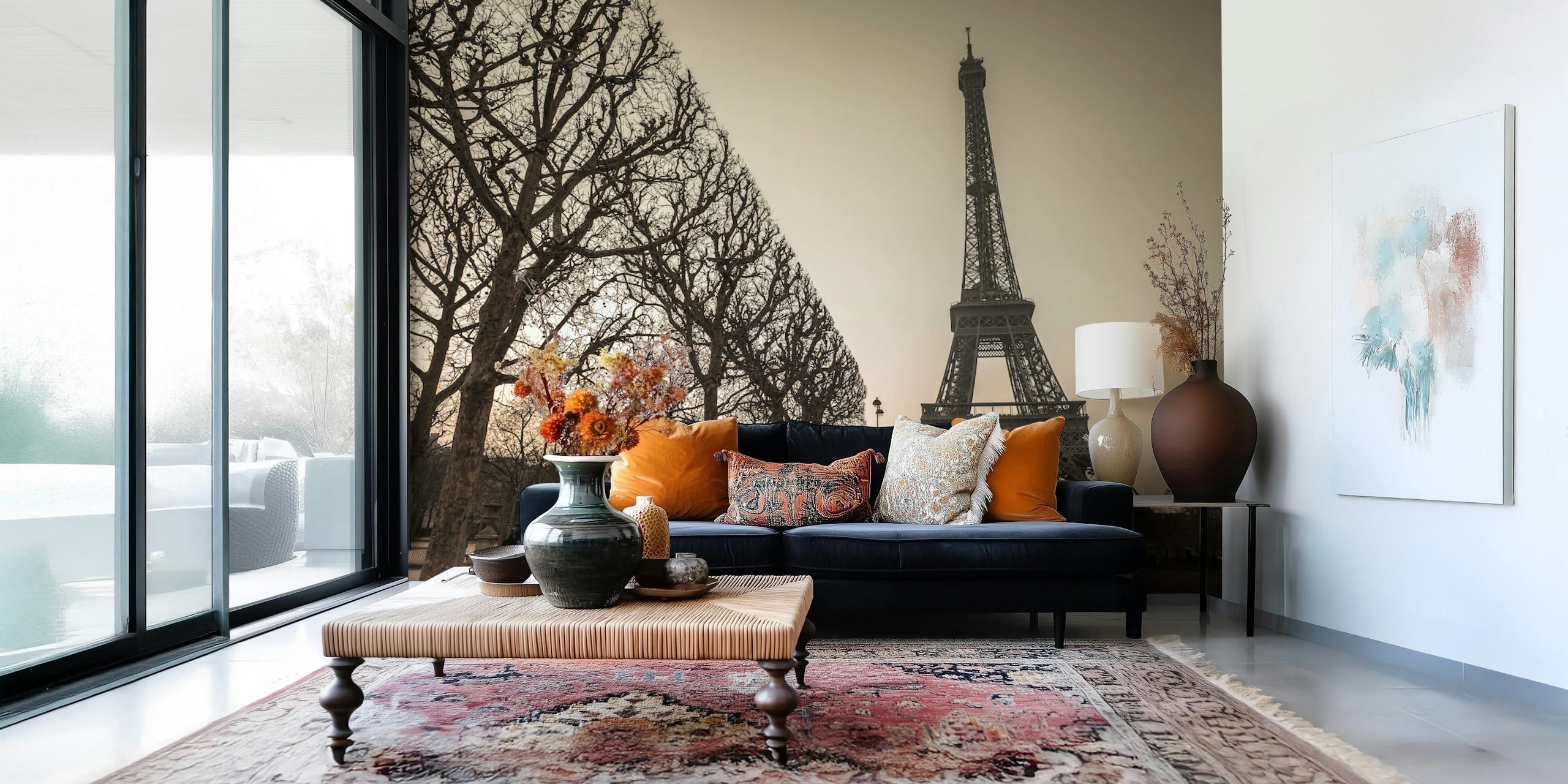 Elegant wallpaper featuring iconic design