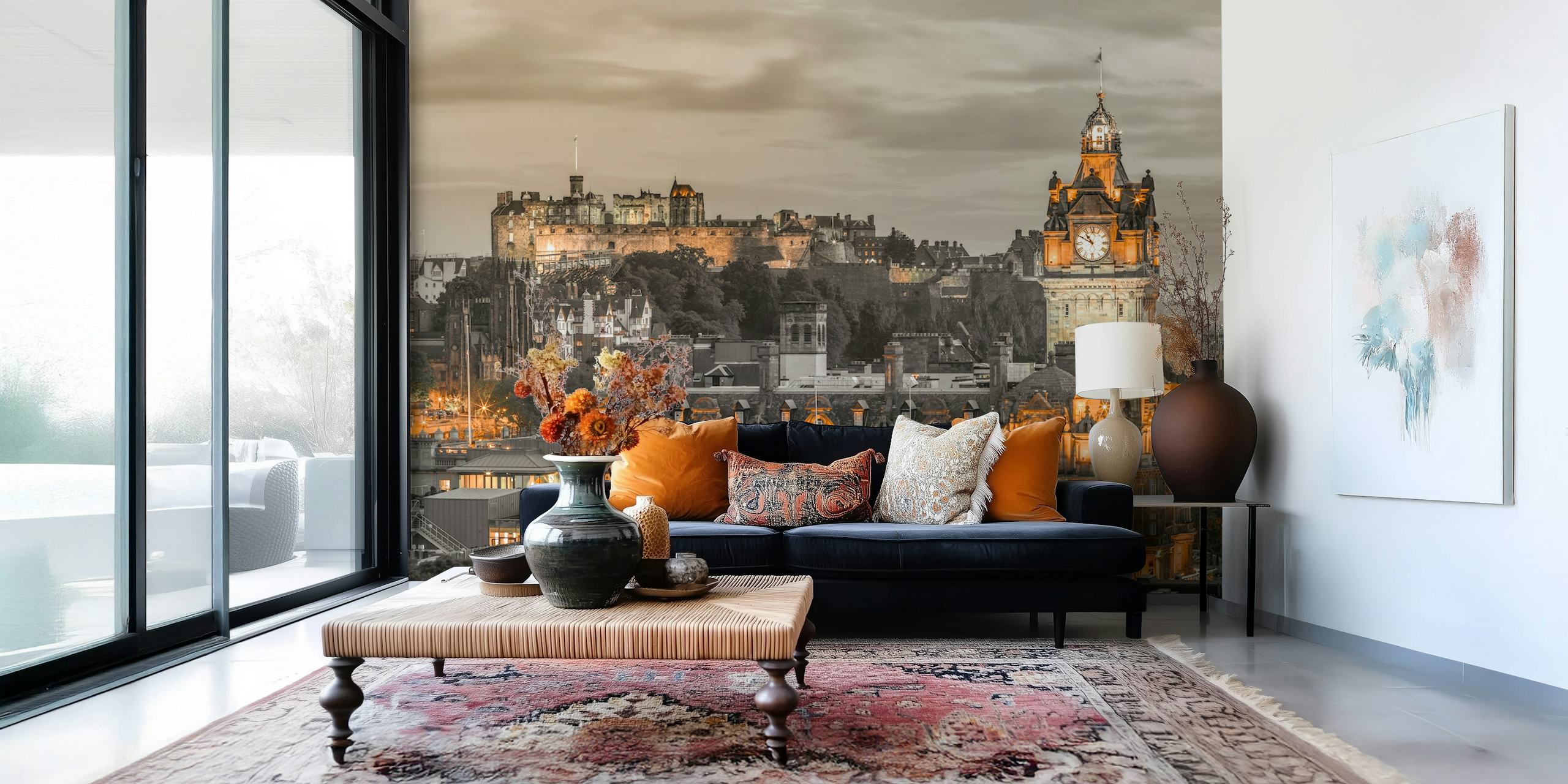 Tapeta Edinburgh Castle i The Balmoral Hotel