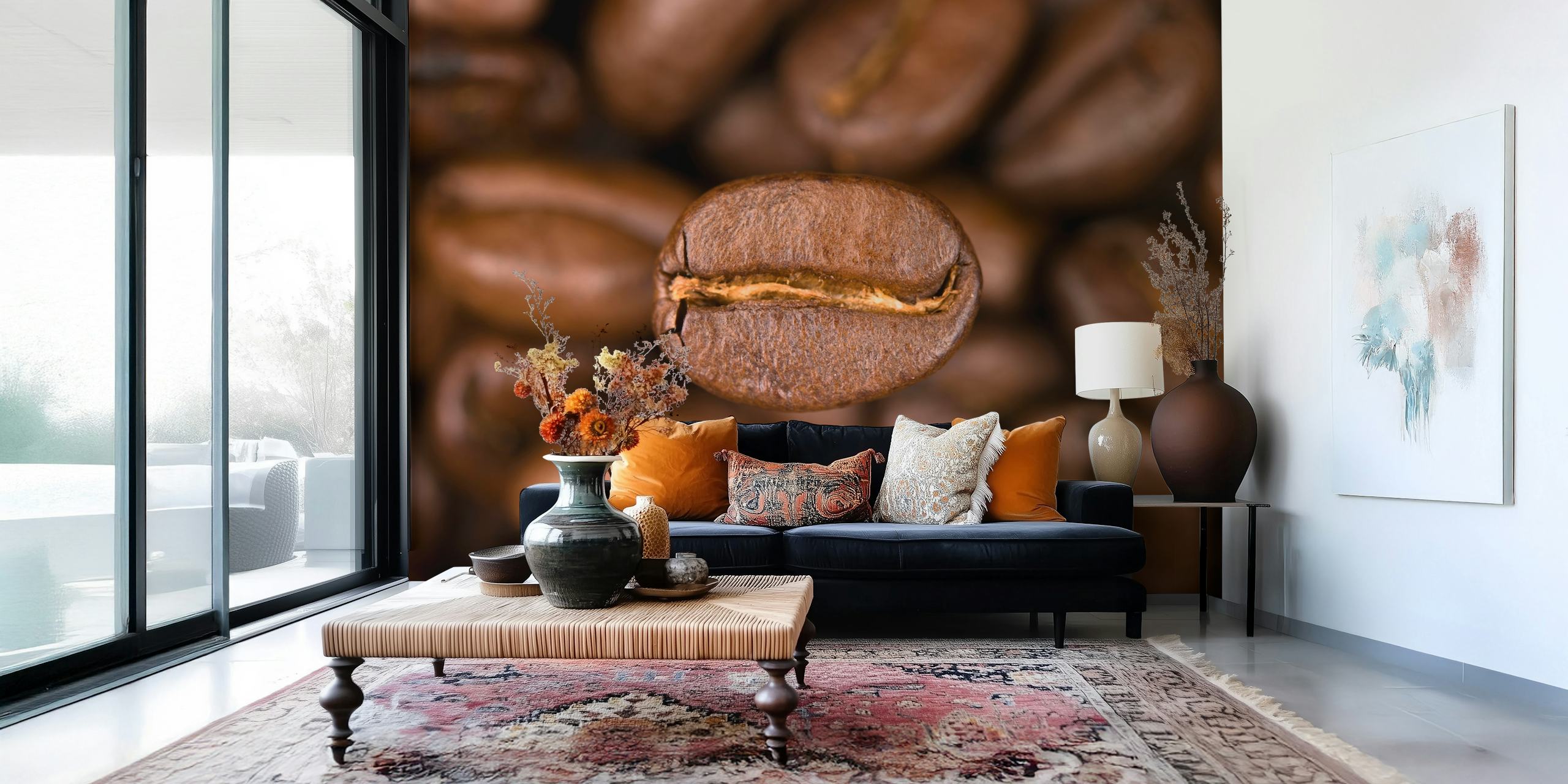 Wallpaper featuring roasted coffee beans