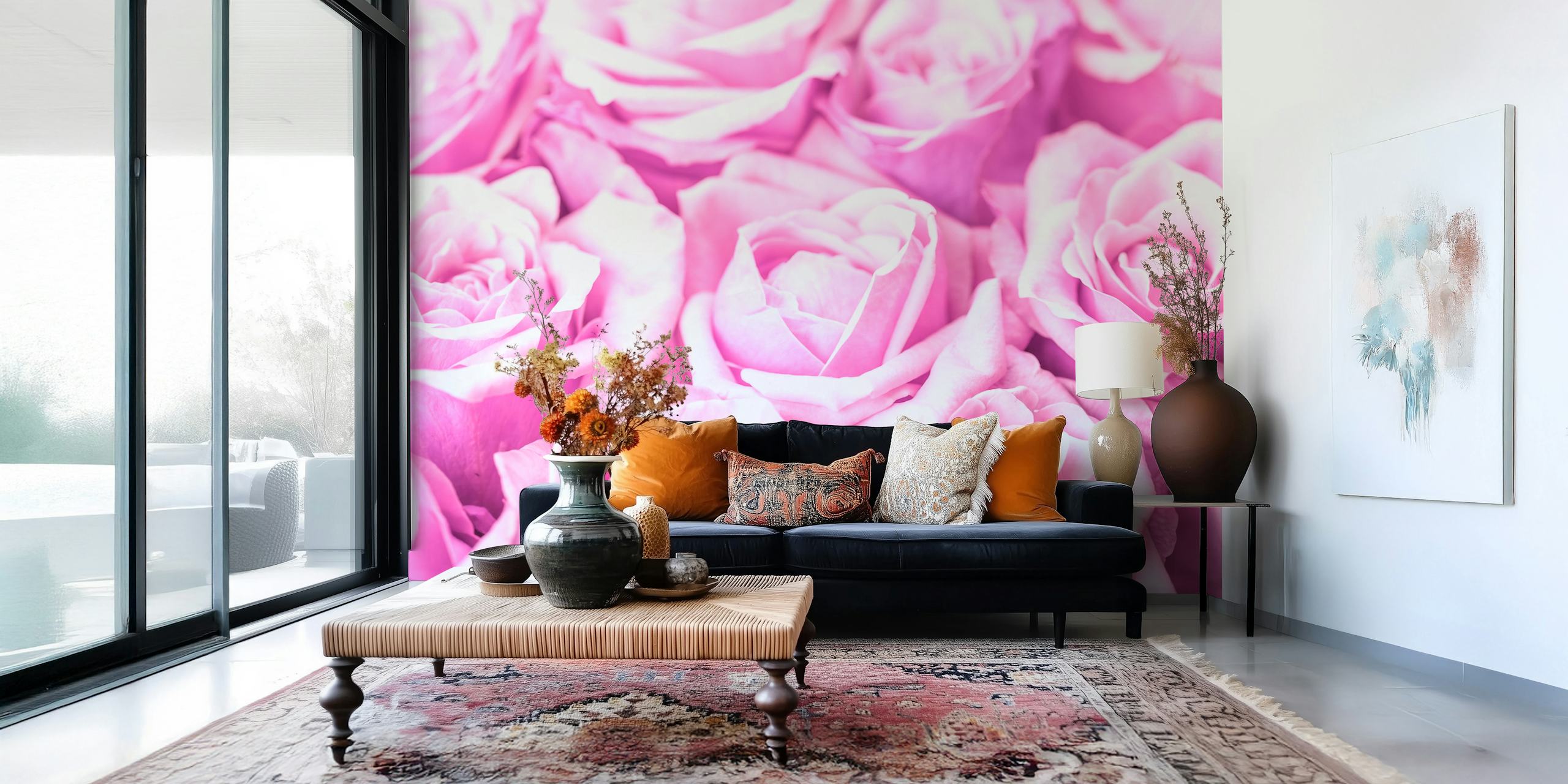 Tapeta Rose Bunch w aranżacji pokoju