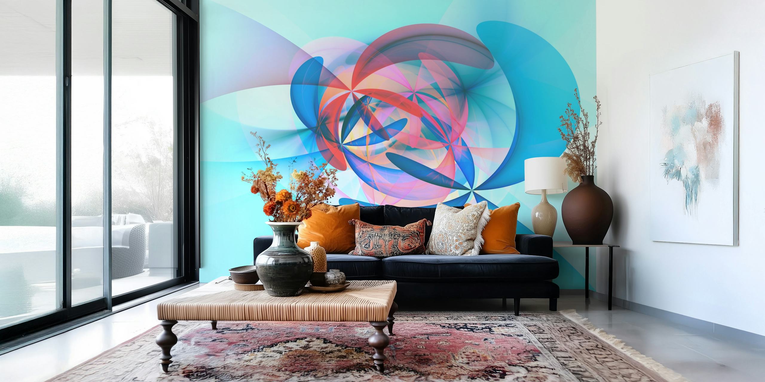Floral Cocoon wallpaper in a room setting