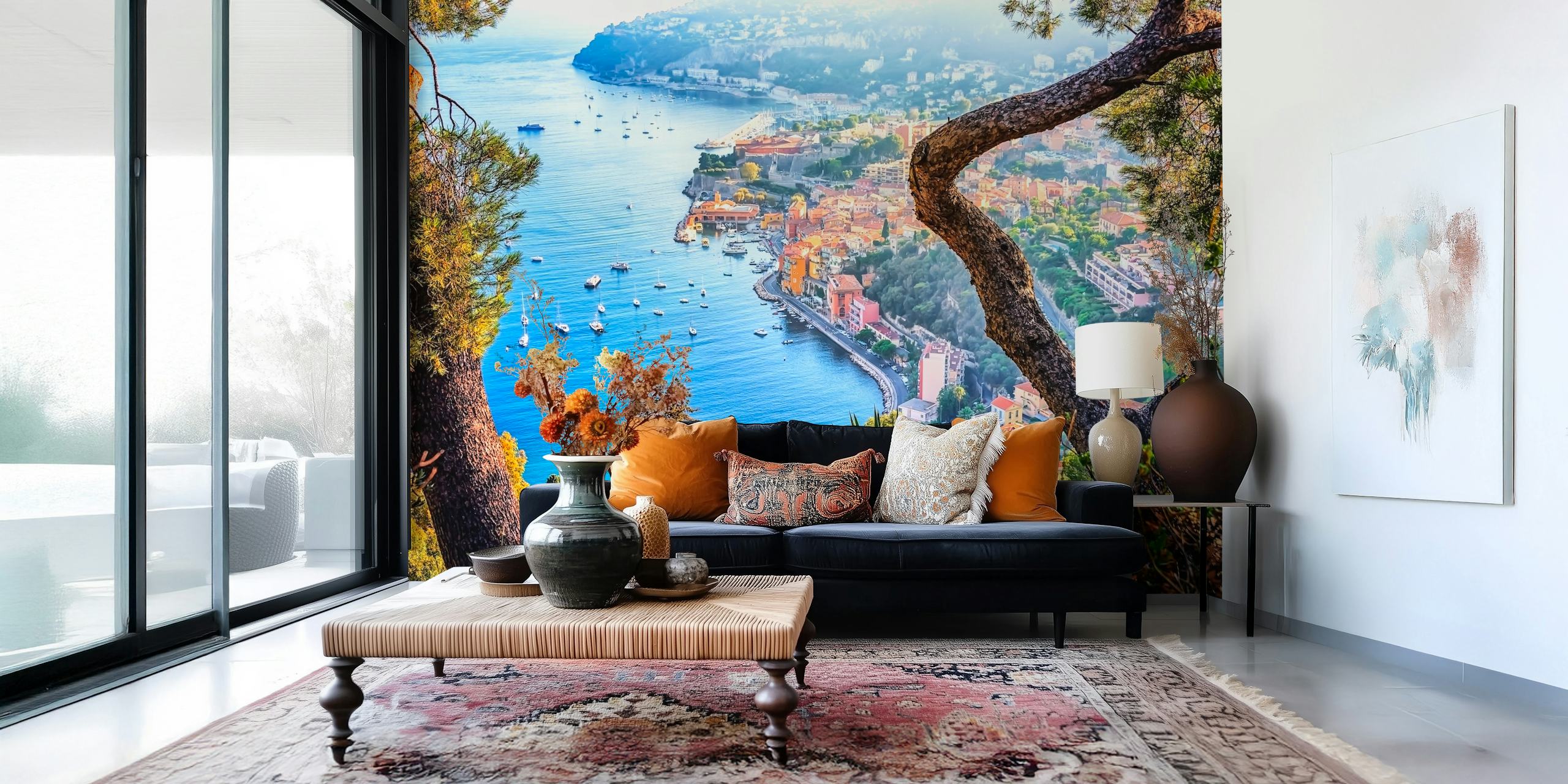 Villefranche wallpaper in a bright room