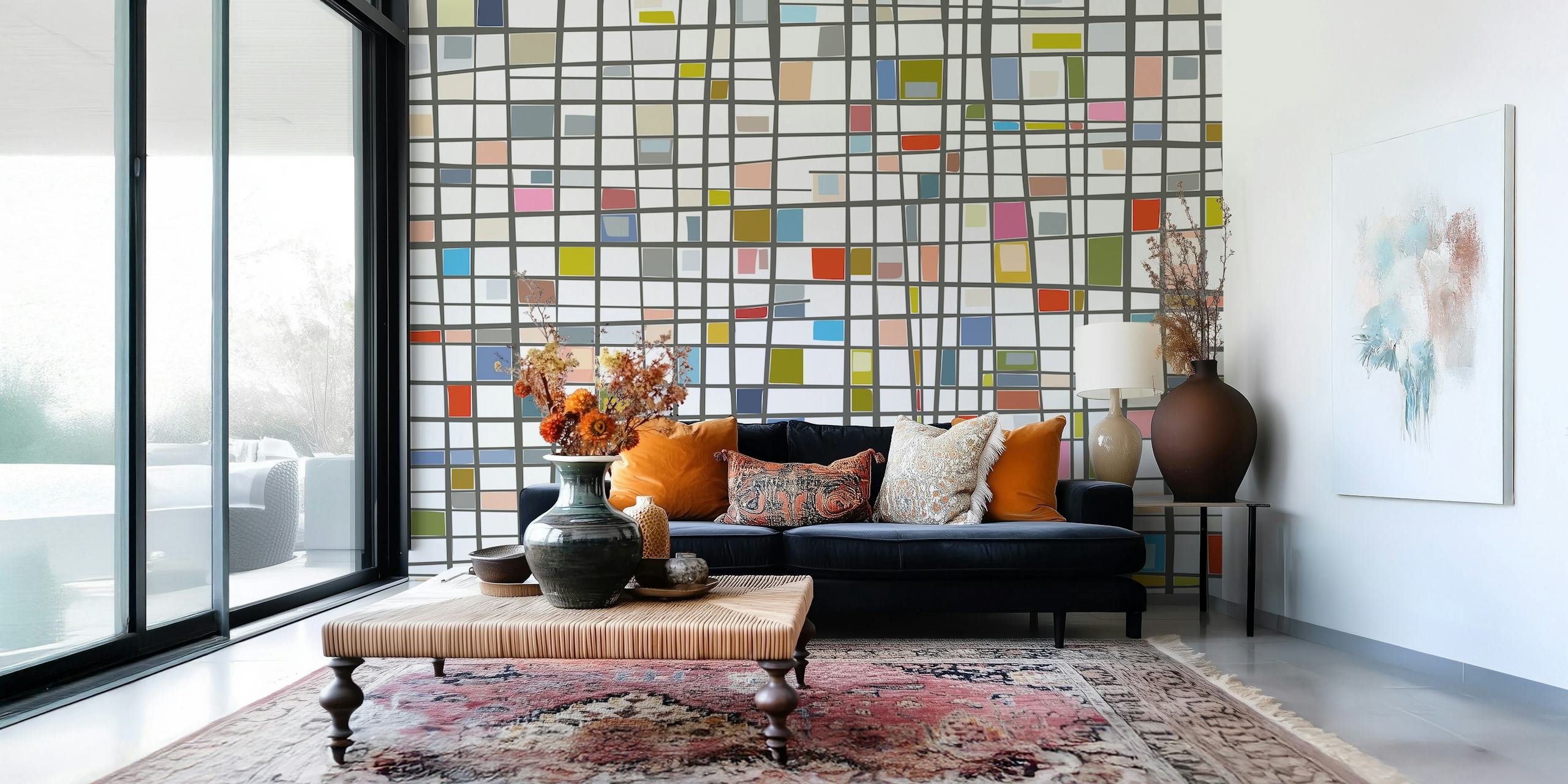 Papier peint Vibrant Rio de Janeiro Urban Windows 2 dans une pièce