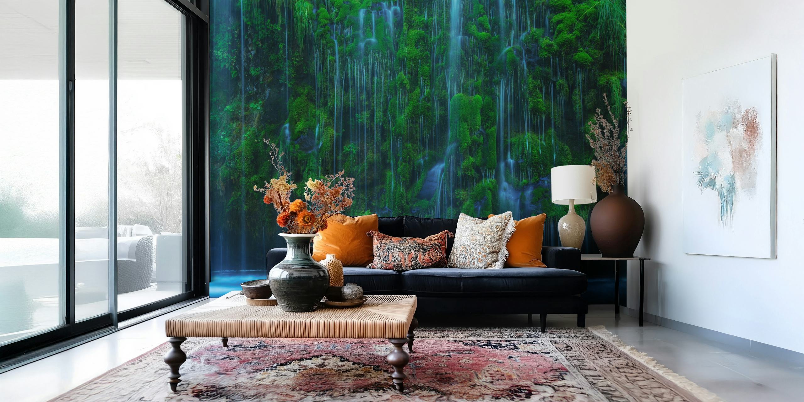 Papel tapiz Mossbrae con diseño verde en movimiento