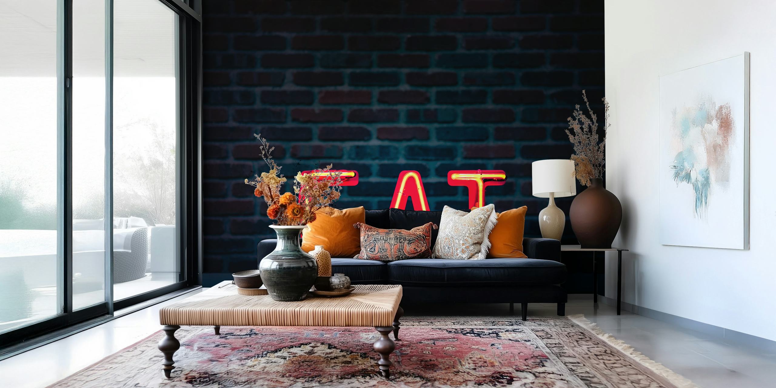 Neon Eat design på tapet