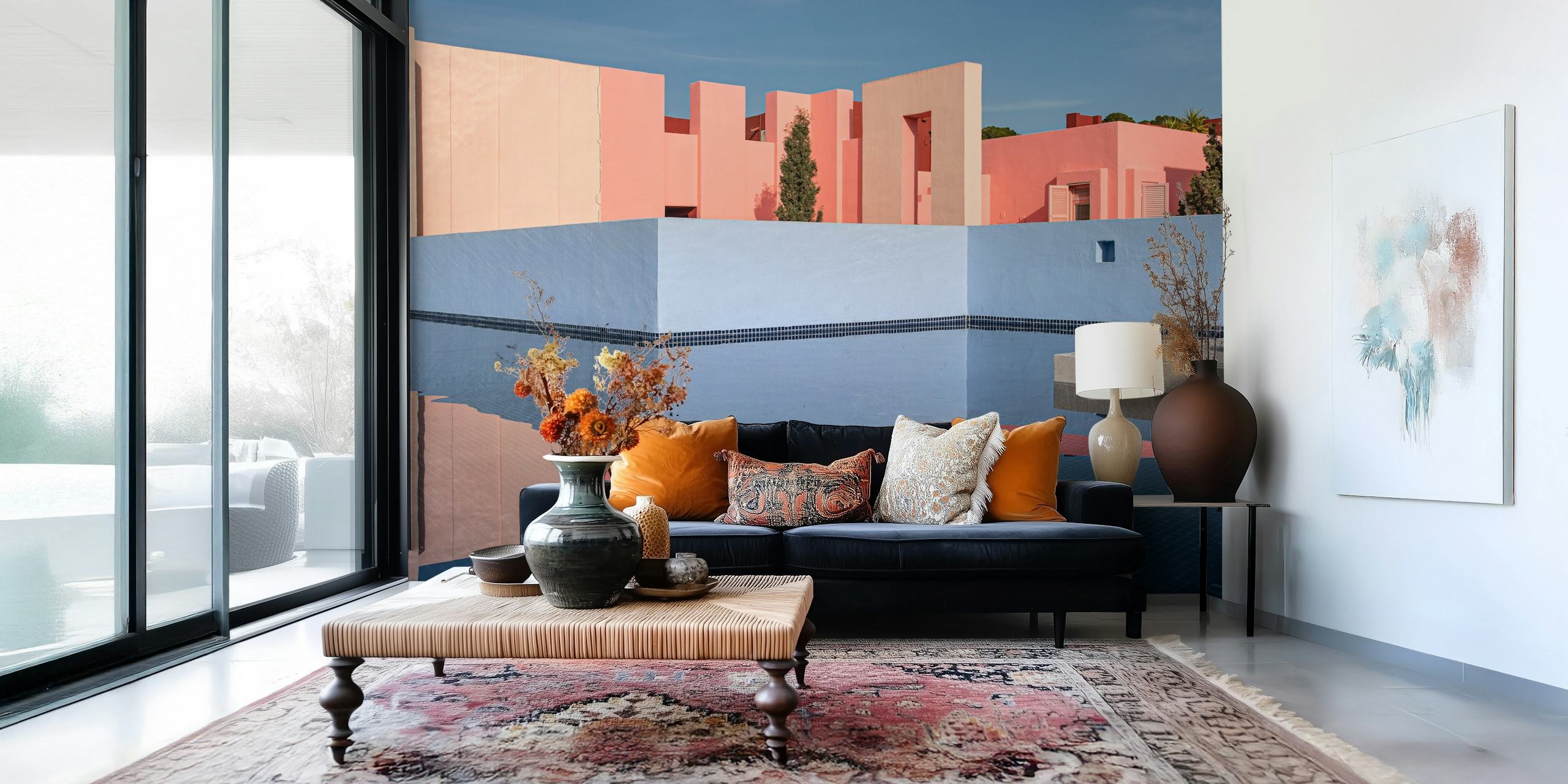 Fargerik tapetdesign med Muralla Roja #26