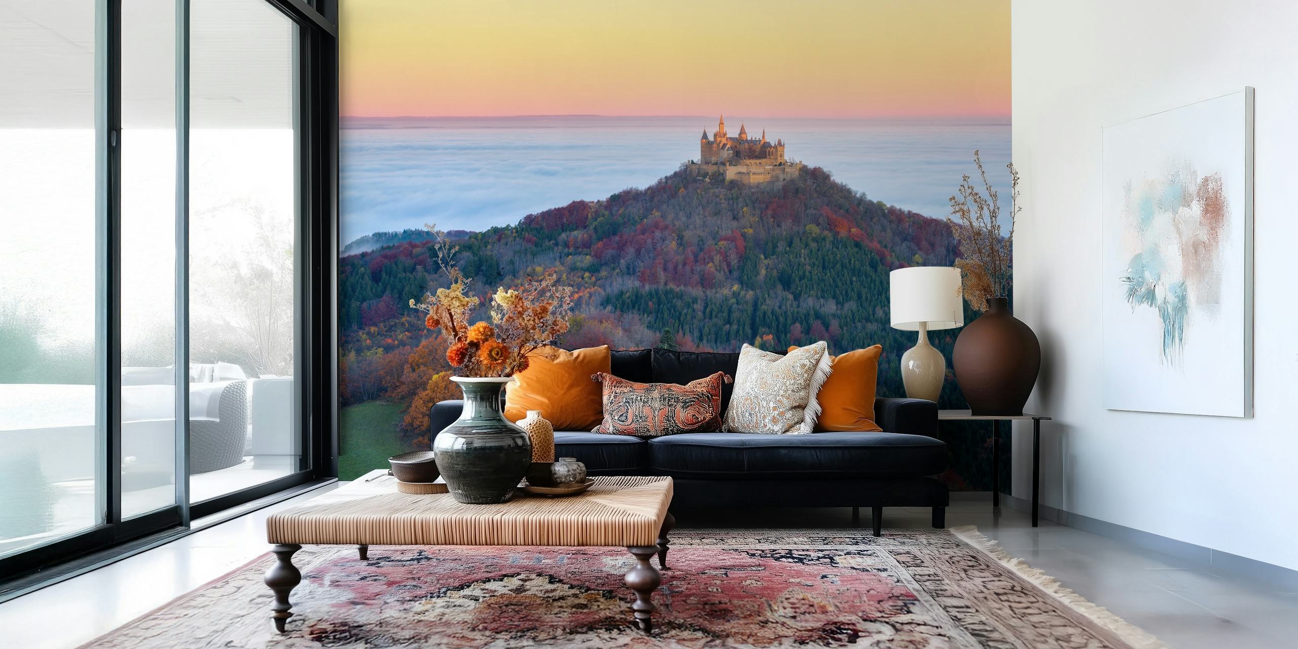 Autumn Fairytale wallpaper in a room setting