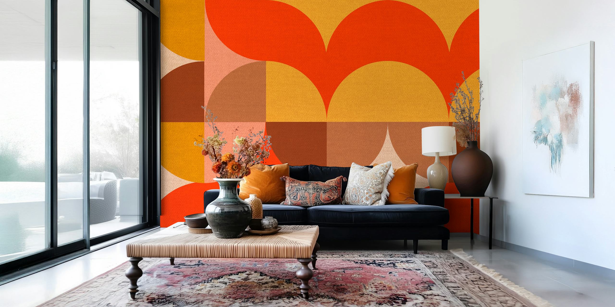 Geometric 50s Mid-Century wallpaper u sobi