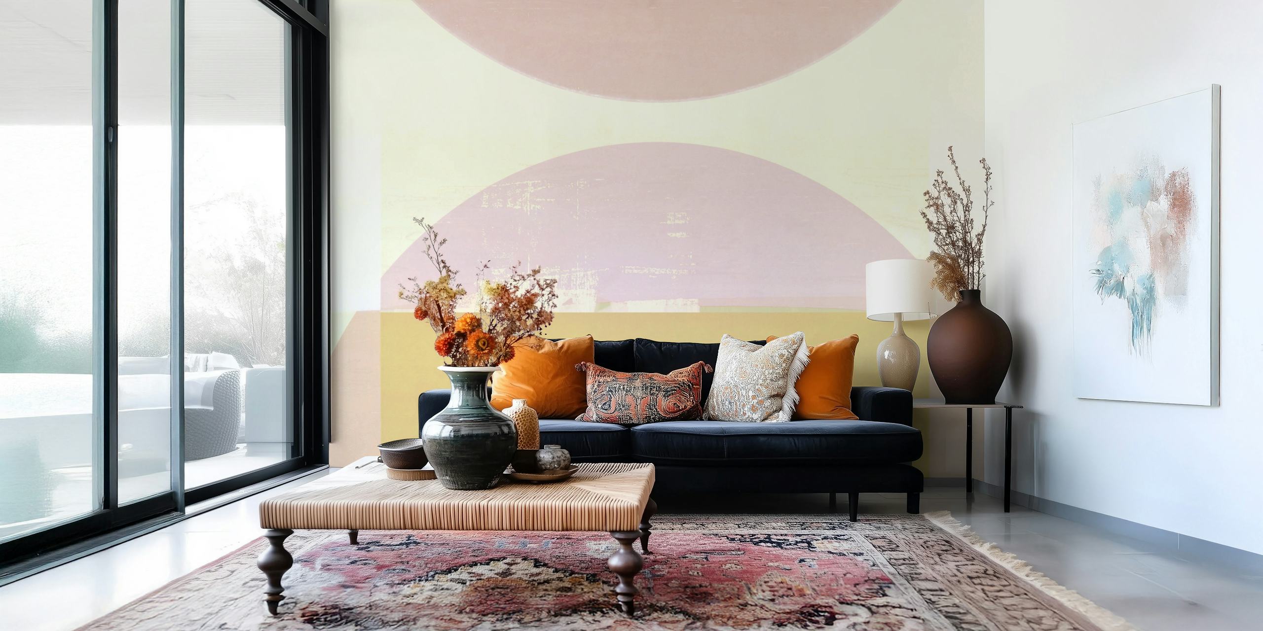 Soft Bauhaus Grunge tapet i et rom
