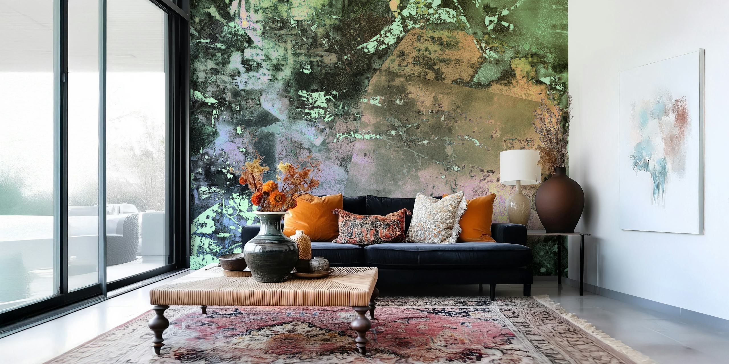 Japanese Ink Gemstone wallpaper in a room