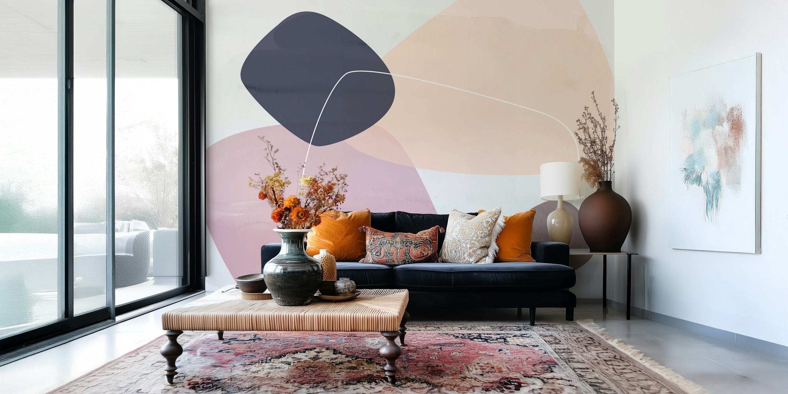 Abstract wallpaper design with soft colors