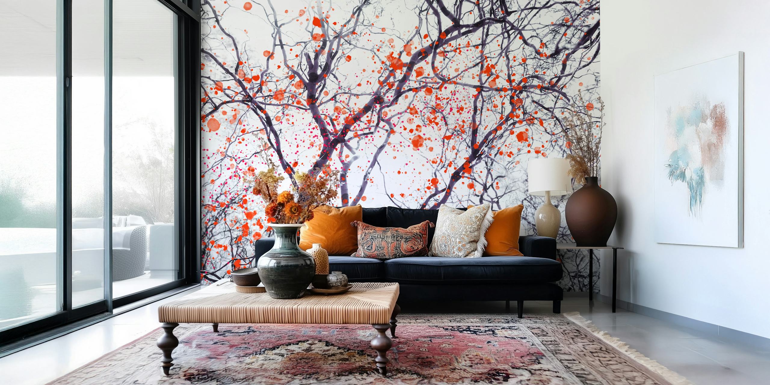 Fire Blossom Tree 4 design tapetů