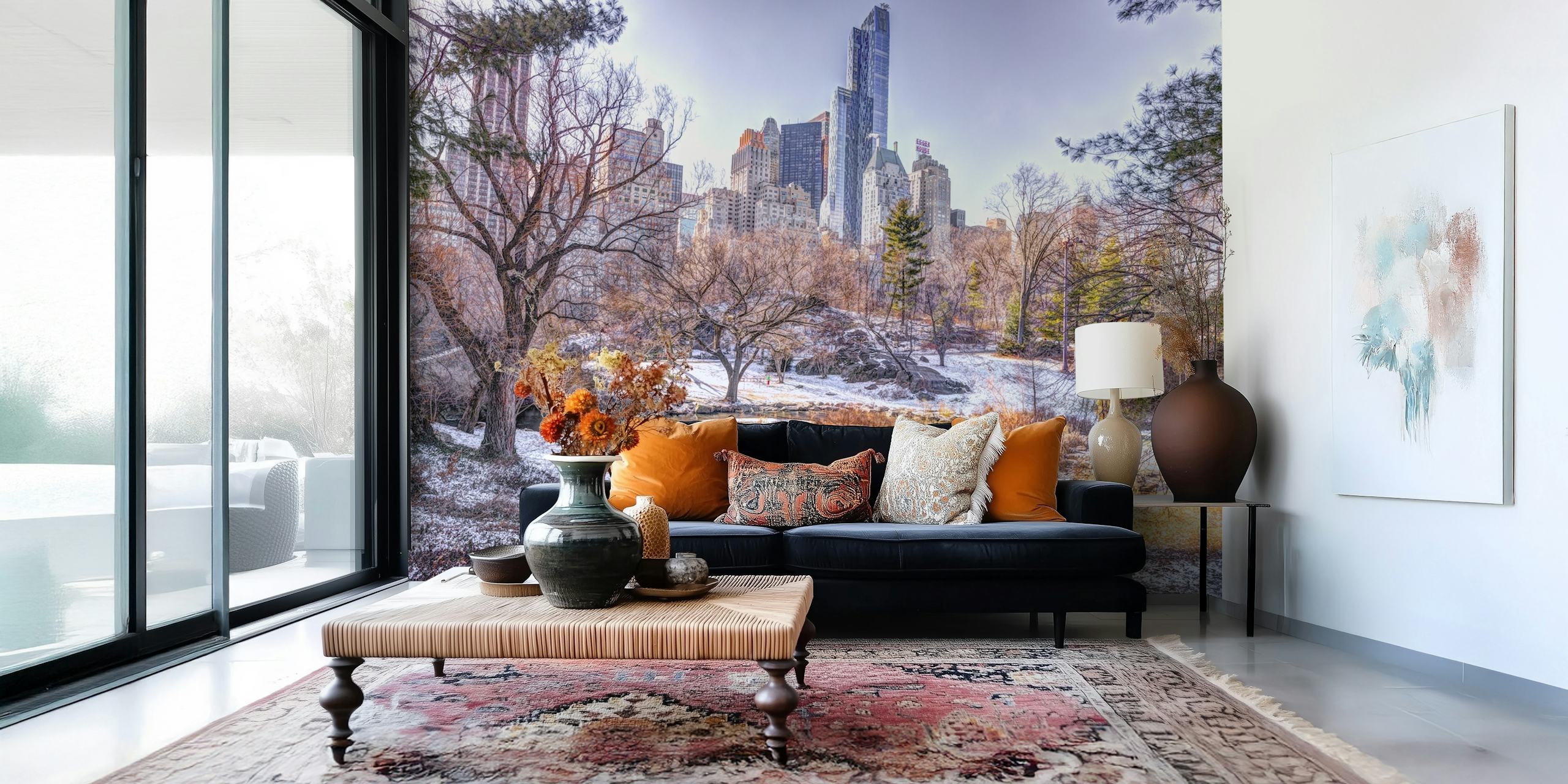 Tapeta Snowy Central Park w salonie