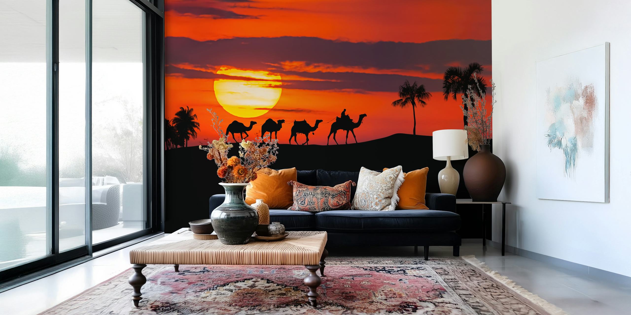 Sahara Sunset wallpaper in een kamer