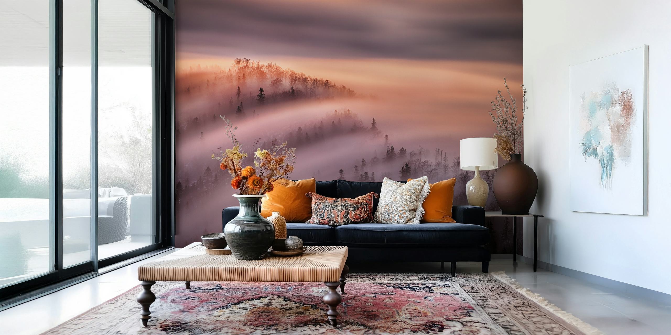 Papel de parede High Tide em um quarto moderno