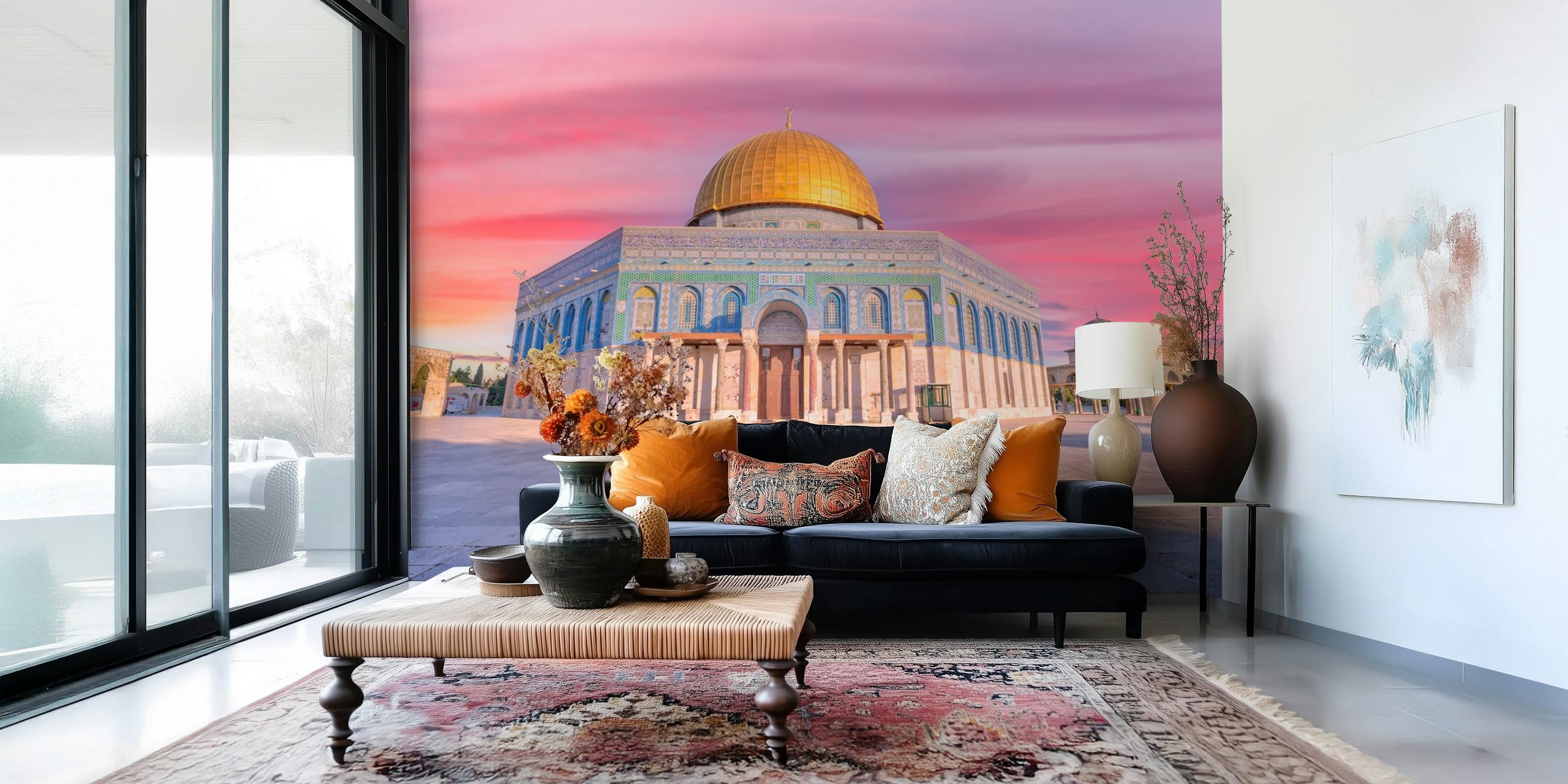 Al-Aqsa Mosque wallpaper in a room