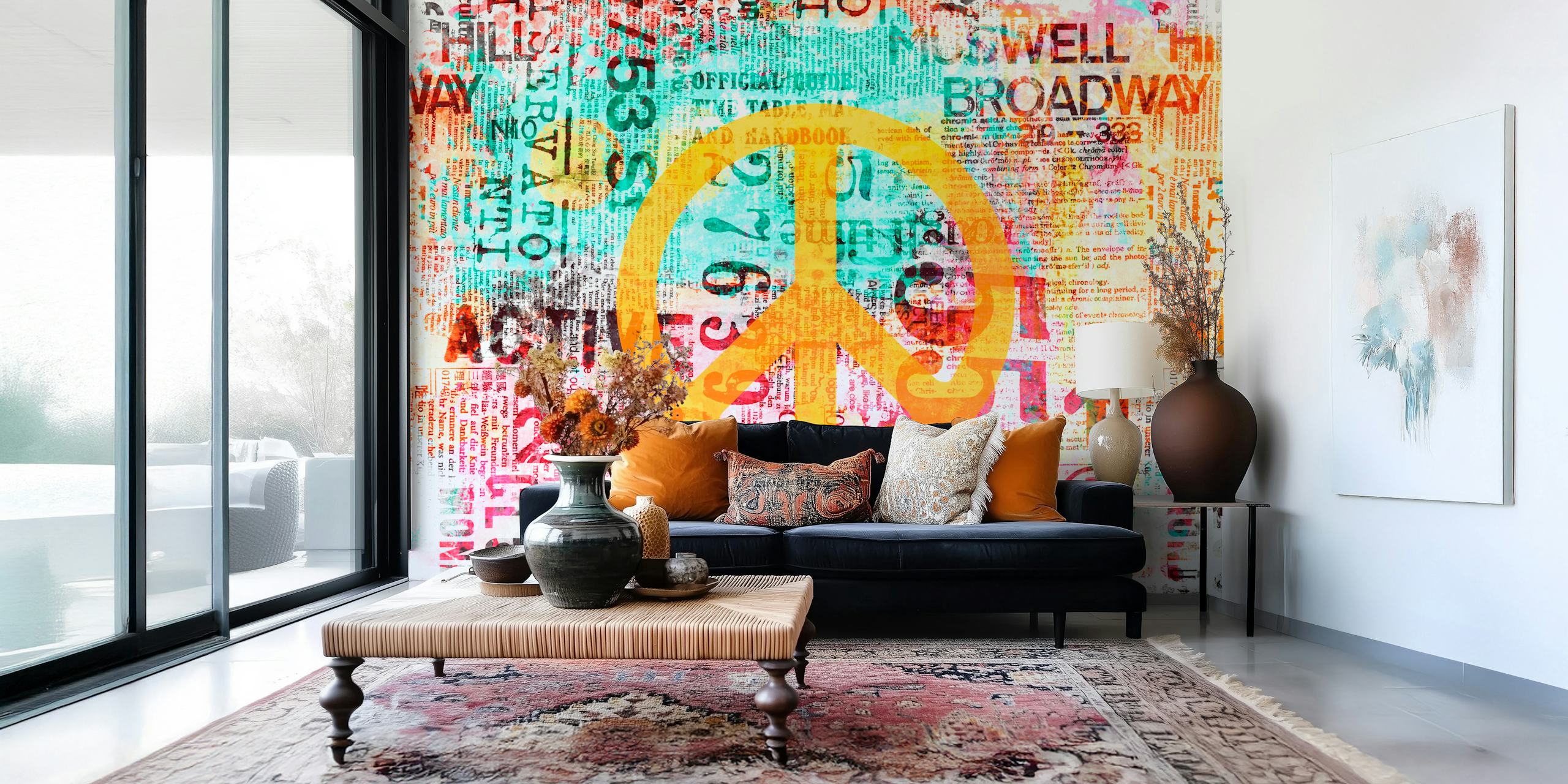 Urban Street Art Peace Symbol ταπετσαρία