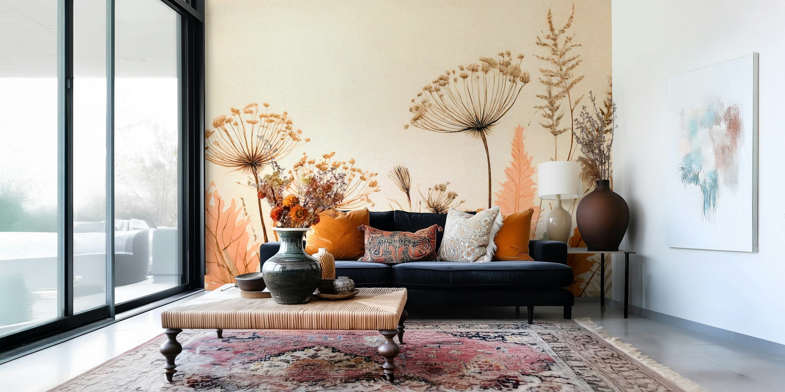 Wild meadow Tapetdesign in einem Raum