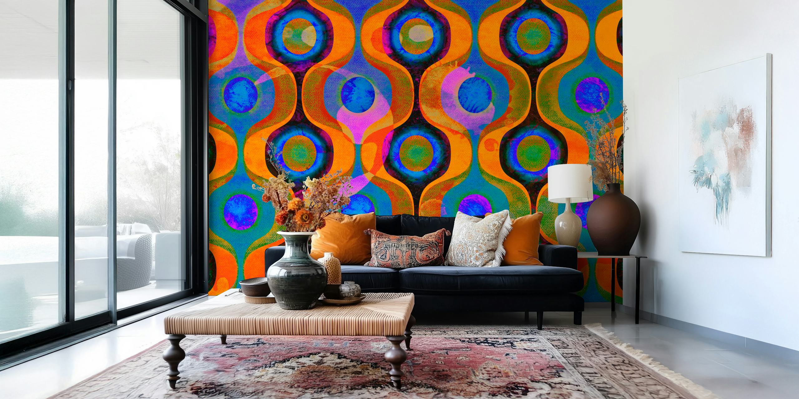Funky 70s Rebel wallpaper in a modern room