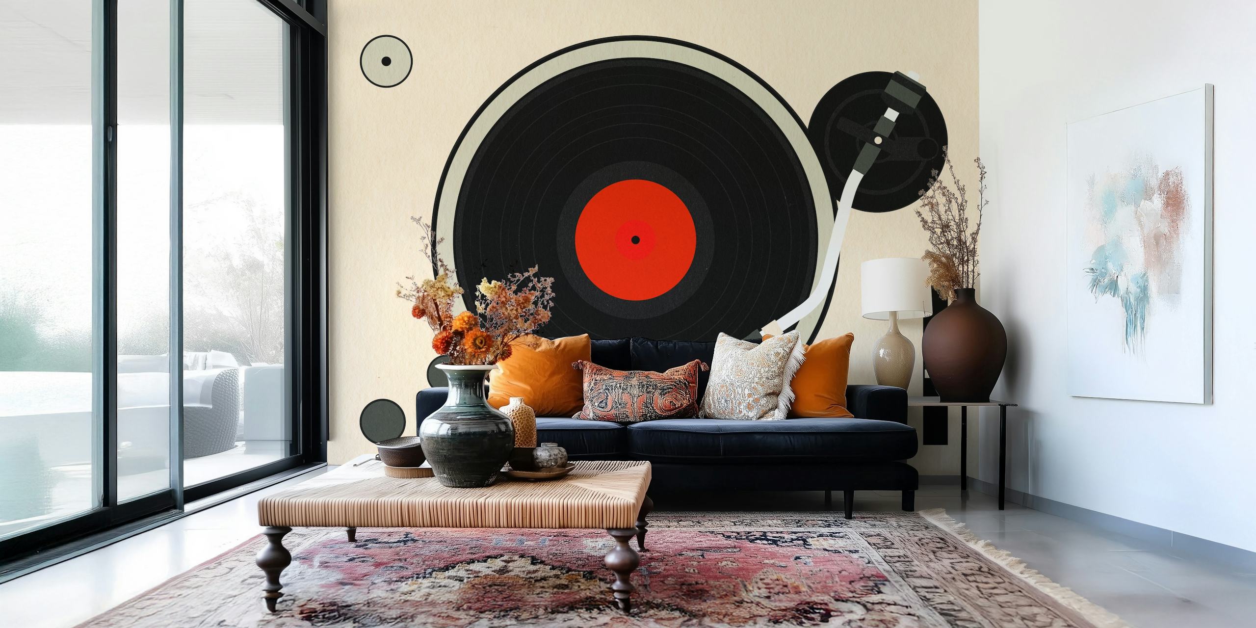 Papel pintado Turntable en una habitación