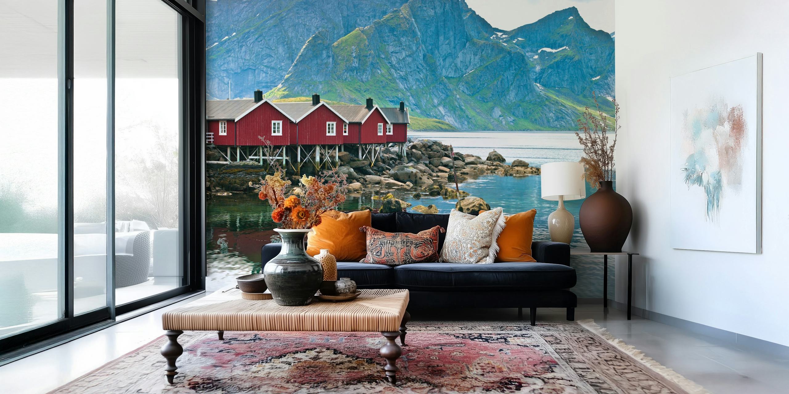 Papier peint Picturesque Lofoten dans une pièce