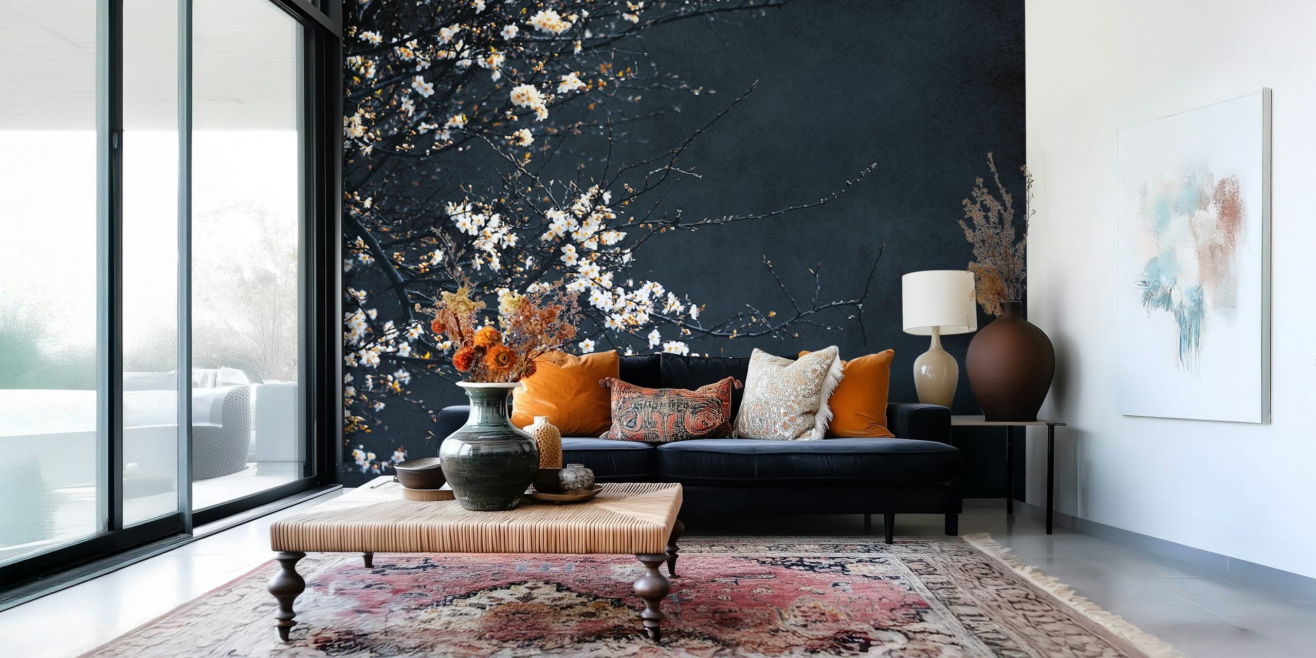 Flower Blossom Tree wallpaper in a room
