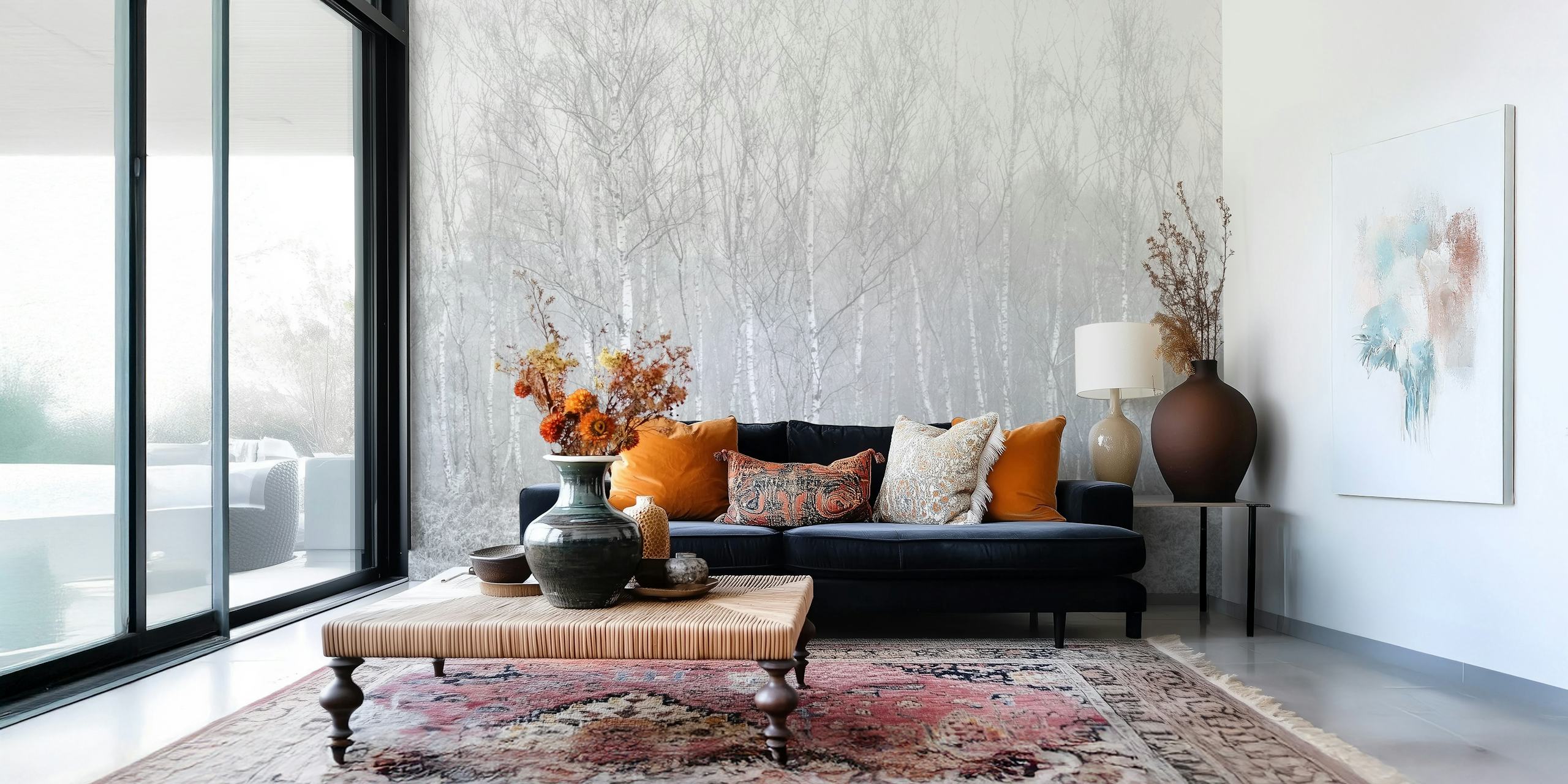 Ταπετσαρία Veiled in Fog σε ένα δωμάτιο