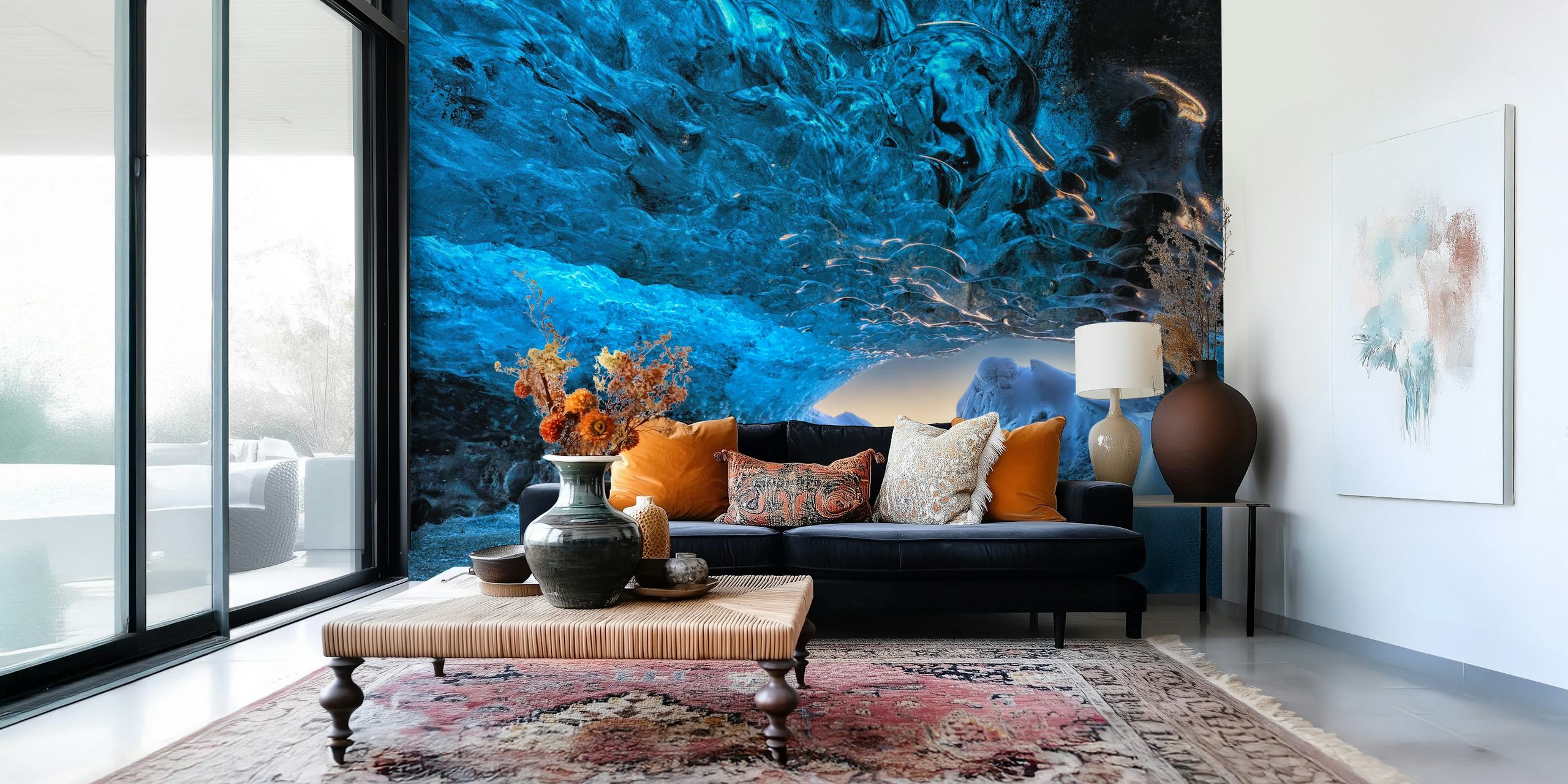 3D-bilde av Crystal cave-tapet som viser naturlige hulefunksjoner