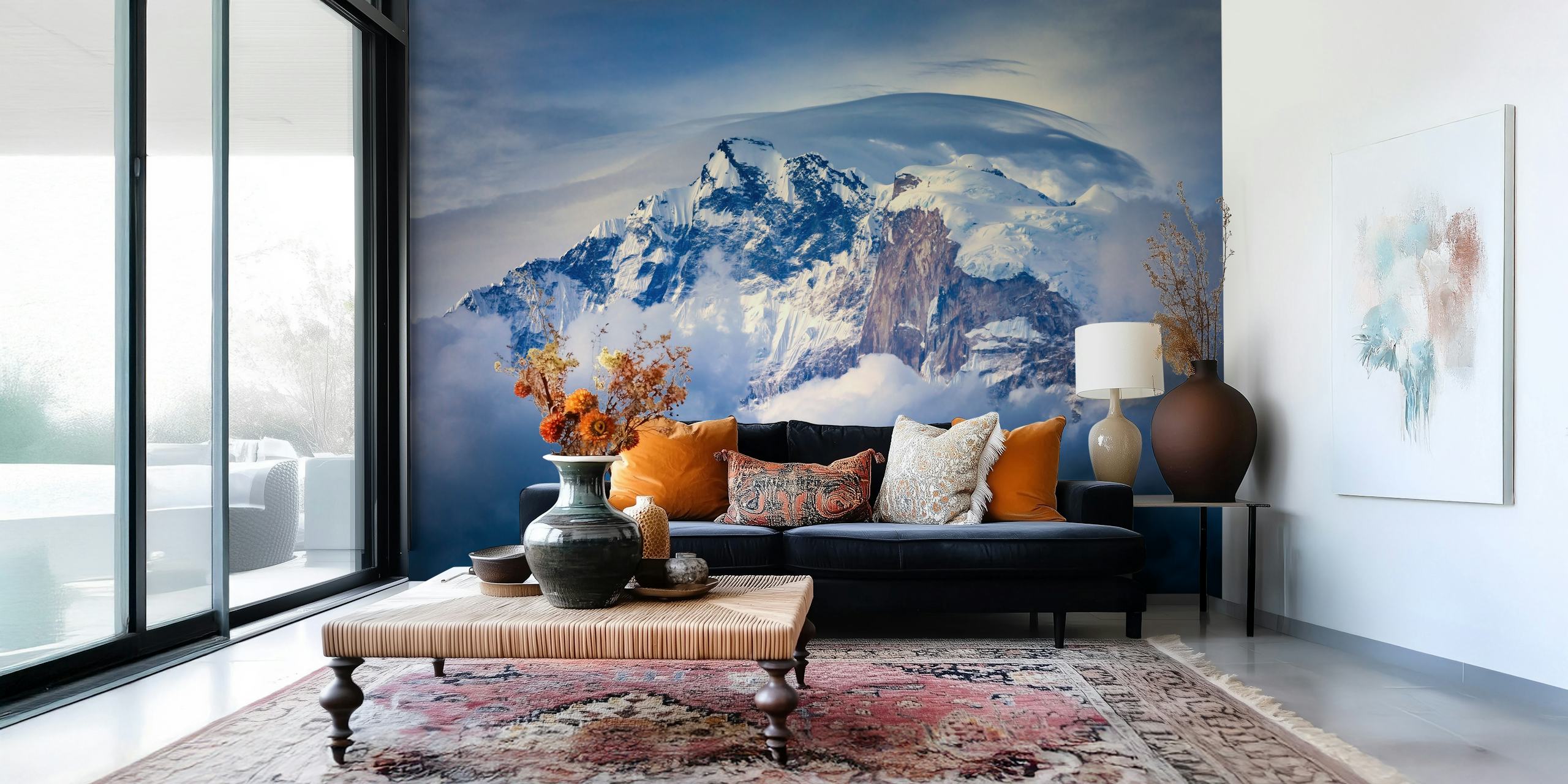 Annapurna Range wallpaper in a room