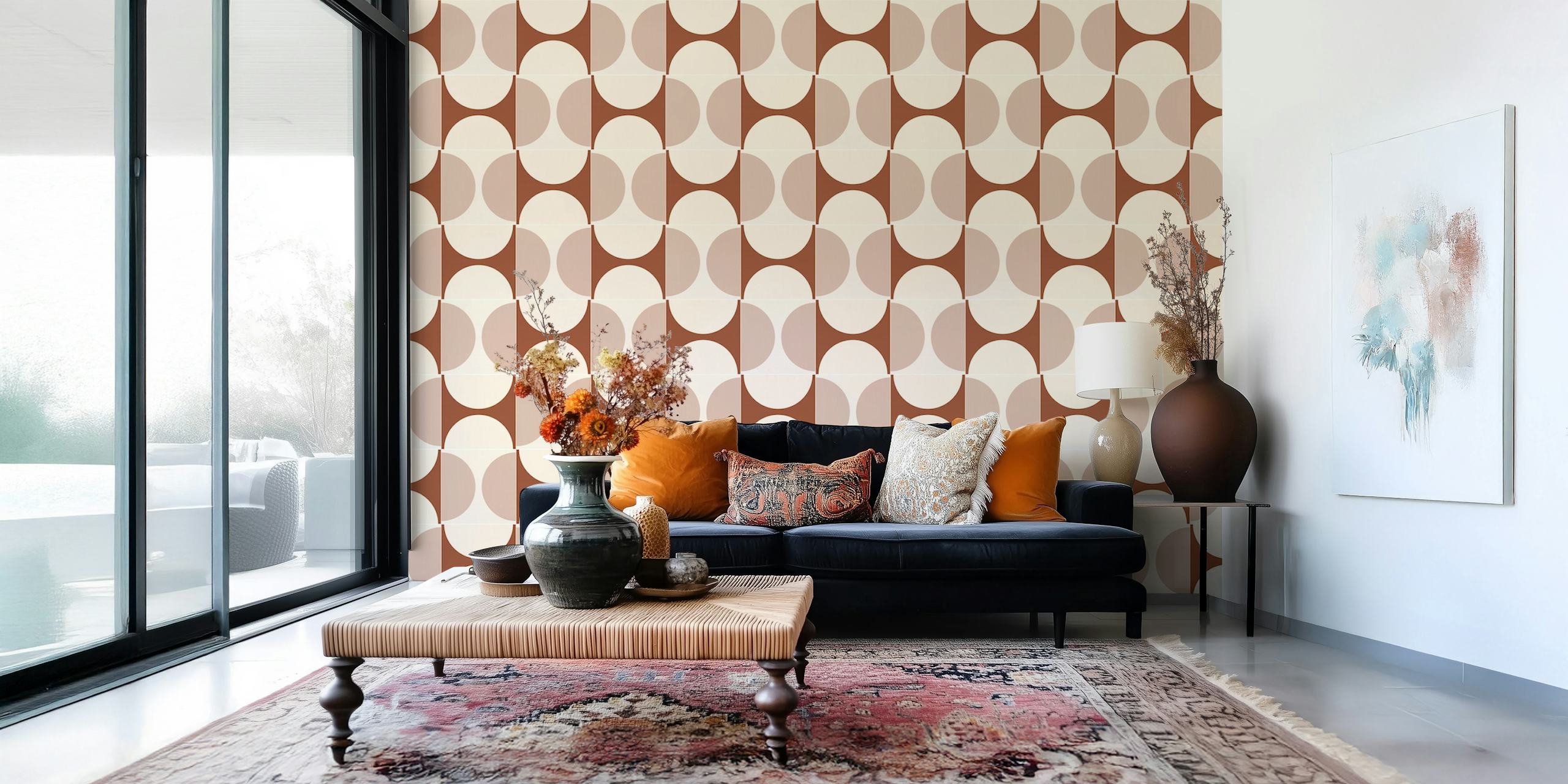 Cotto Tiles Cream and Powder tapetdesign