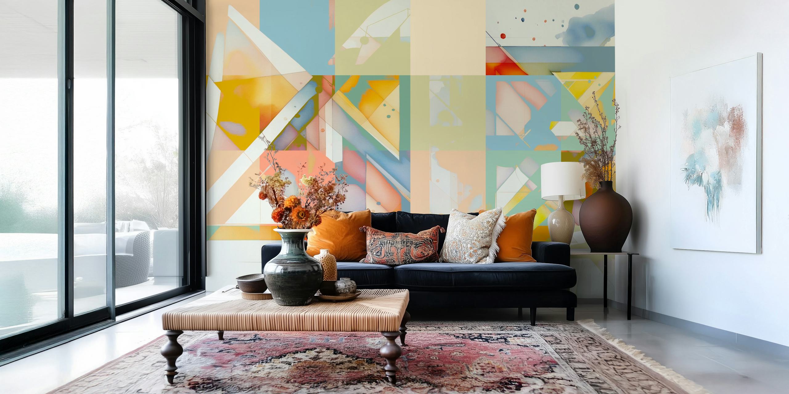 Urban Tribal Bauhaus Grunge wallpaper in a room