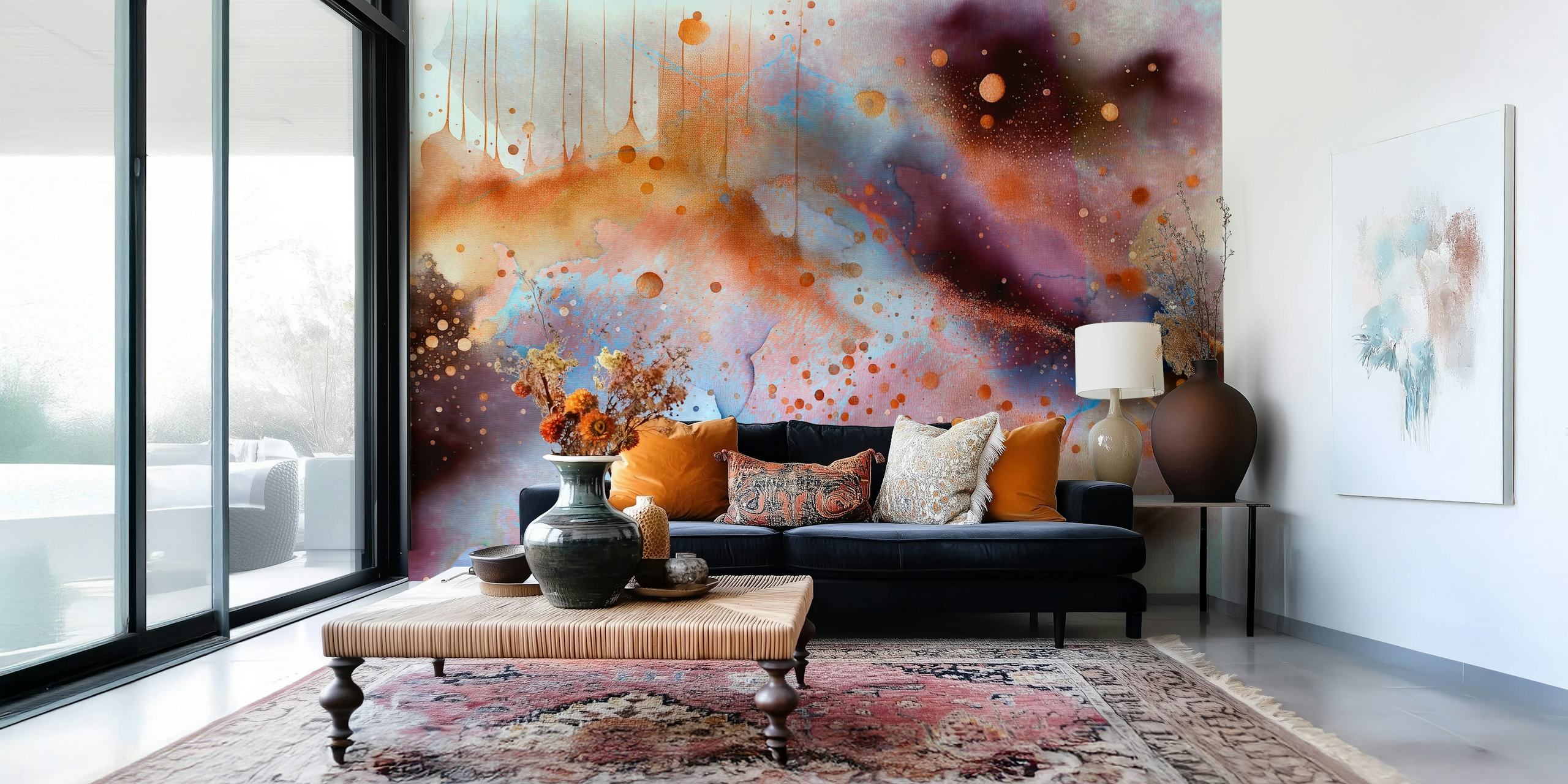 Peaceful Marble Meditation behang in een kamer