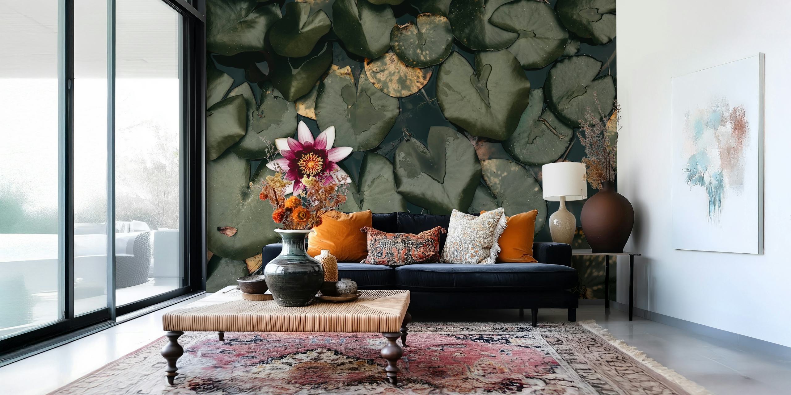 Flower water lily pad projekt tapet