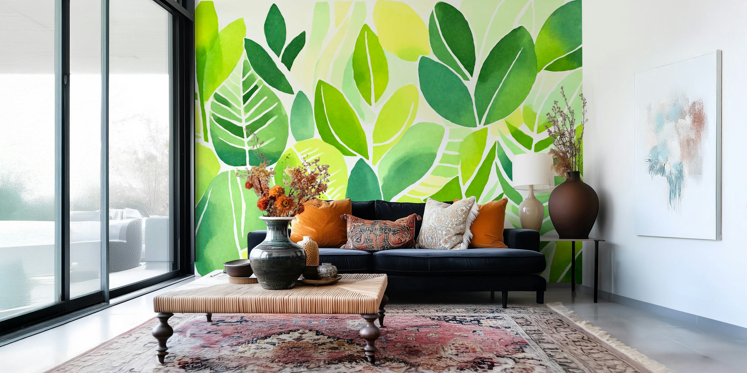 Matisse Foliage Fantasy Forest wallpaper in a room