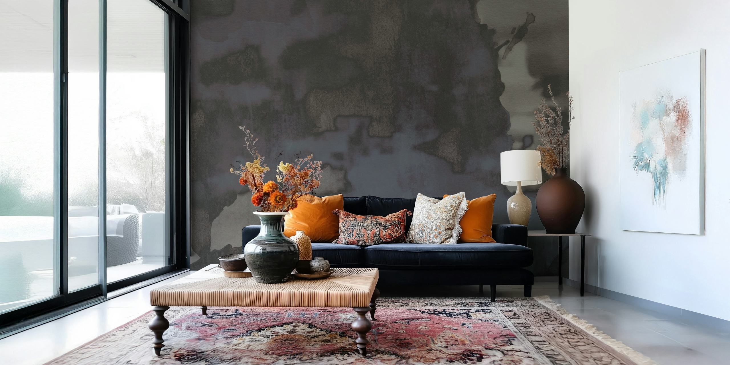 Luxury Grunge wallpaper in a stylish room