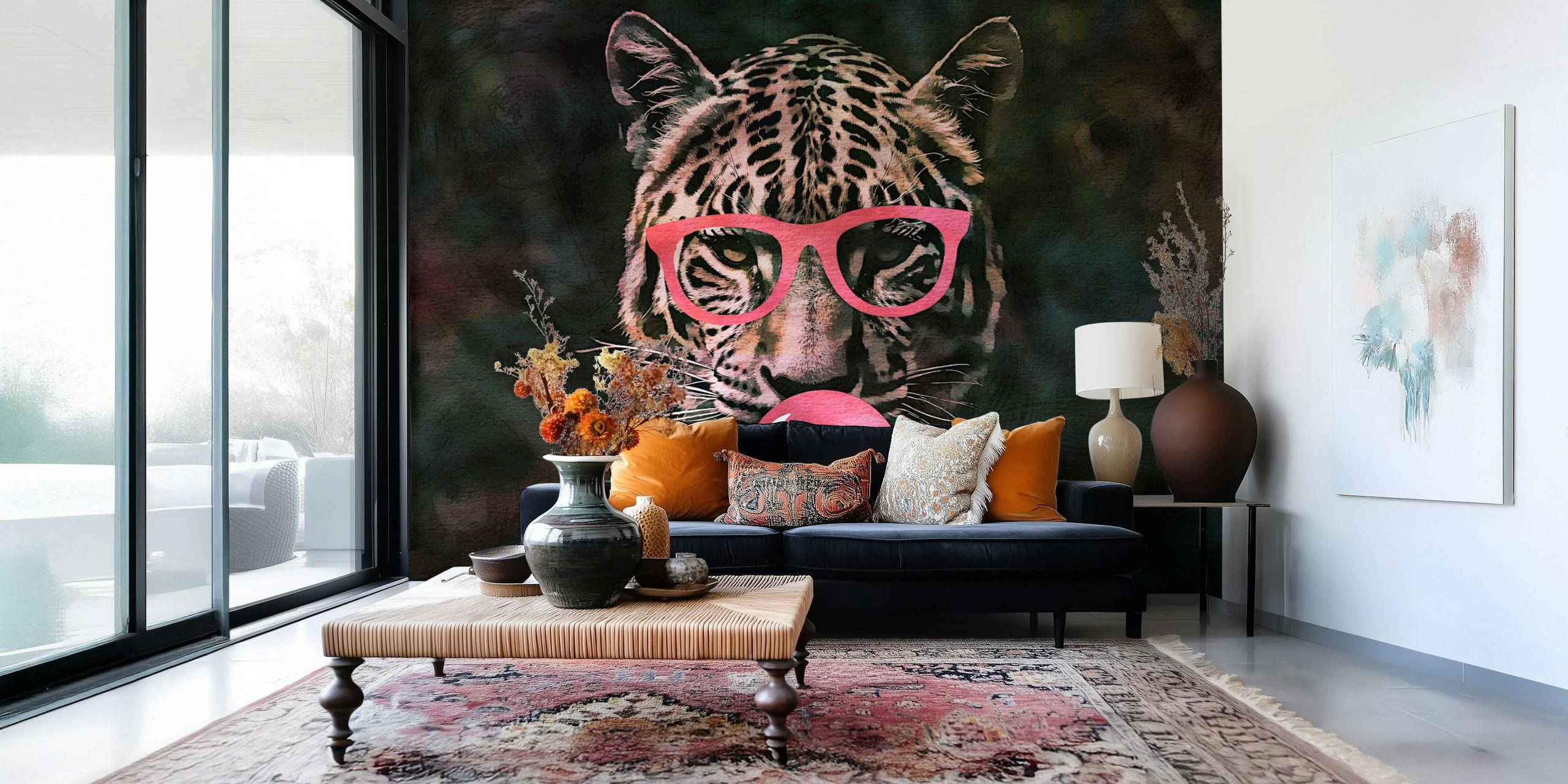 Wild Cheetah Pop wallpaper in a room