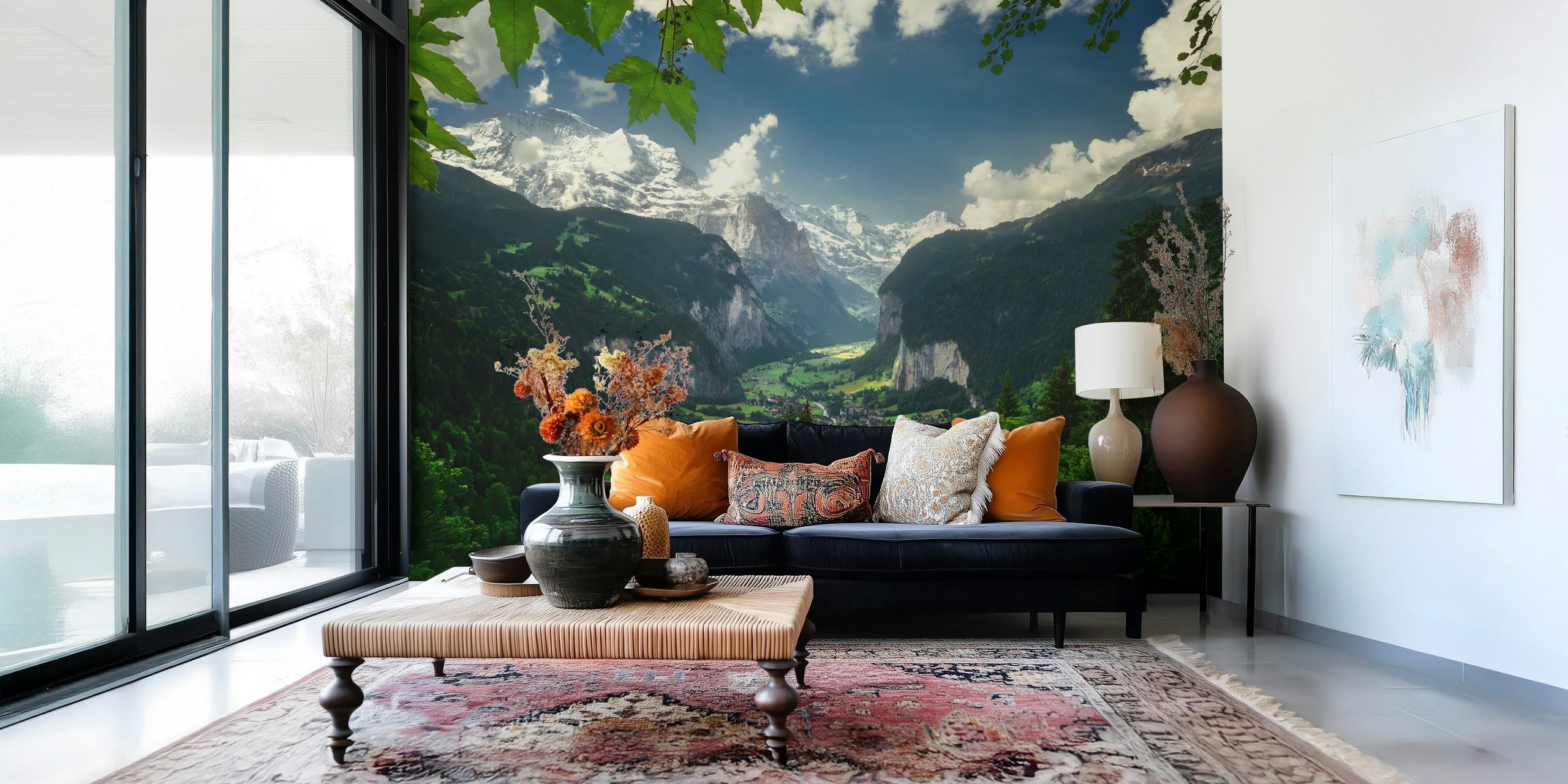 Lauterbrunnen údolí tapeta v místnosti