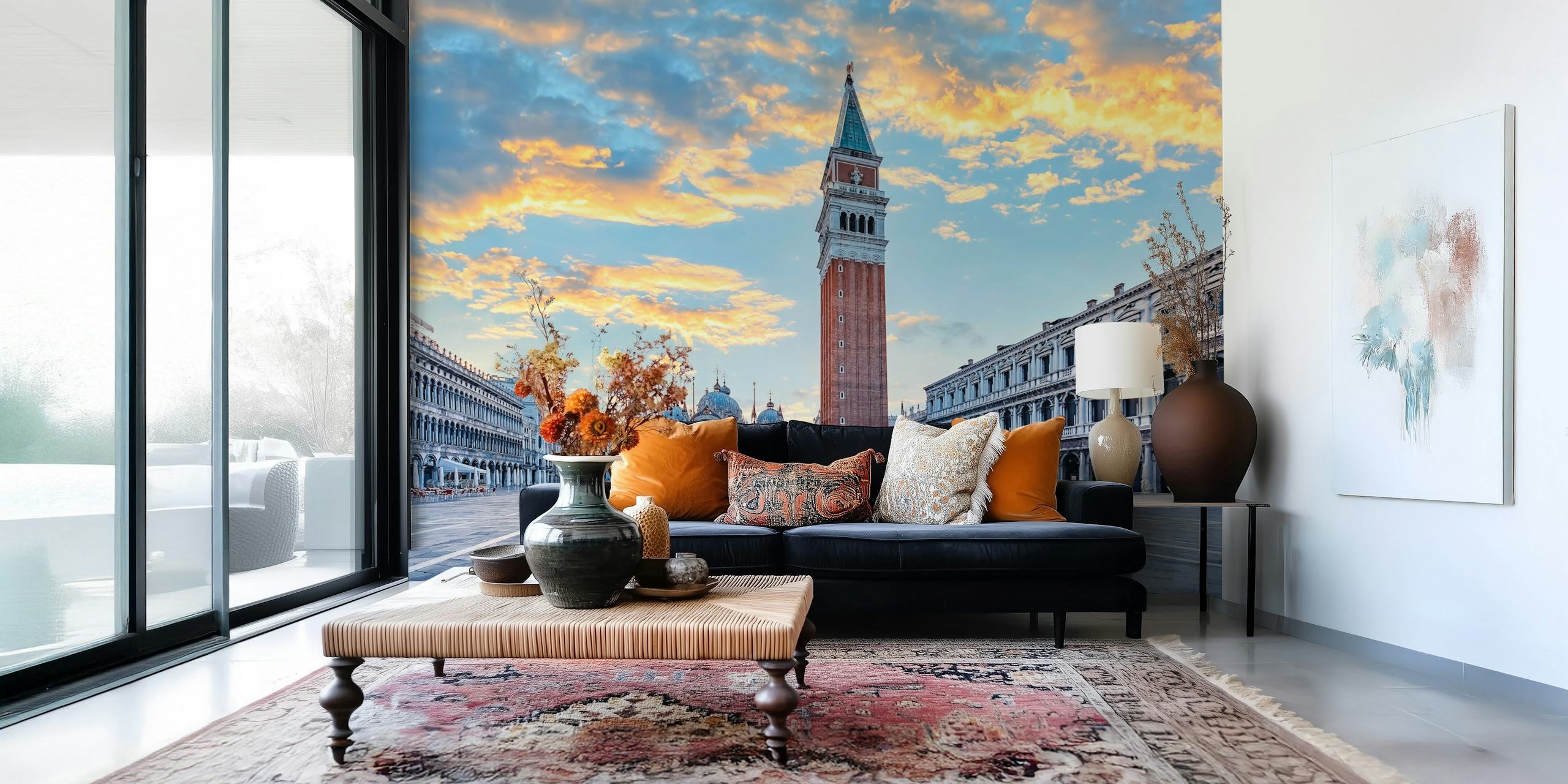 San Marco Square wallpaper in a stylish room