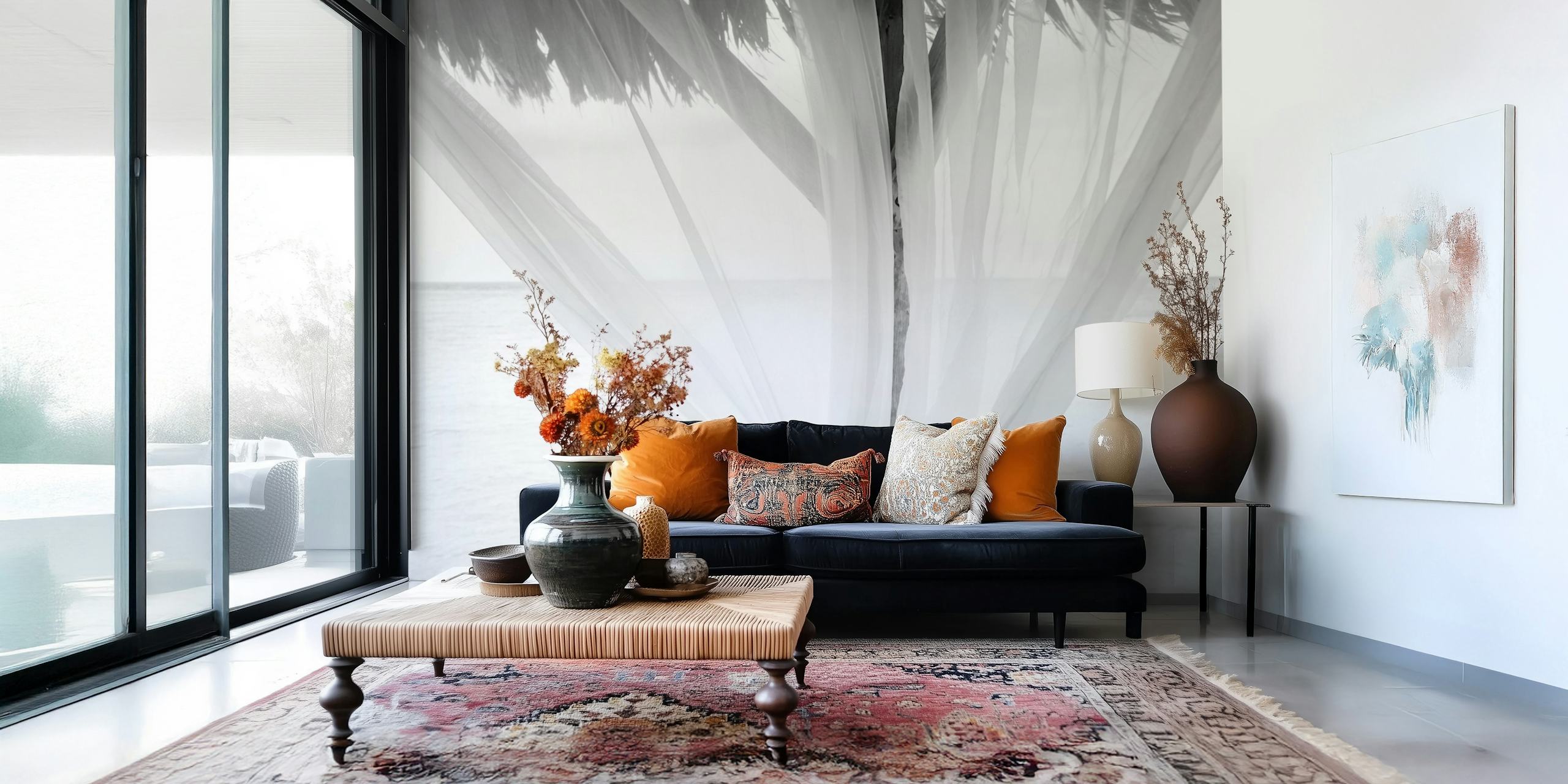Caribbean Dream Catcher wallpaper in a room