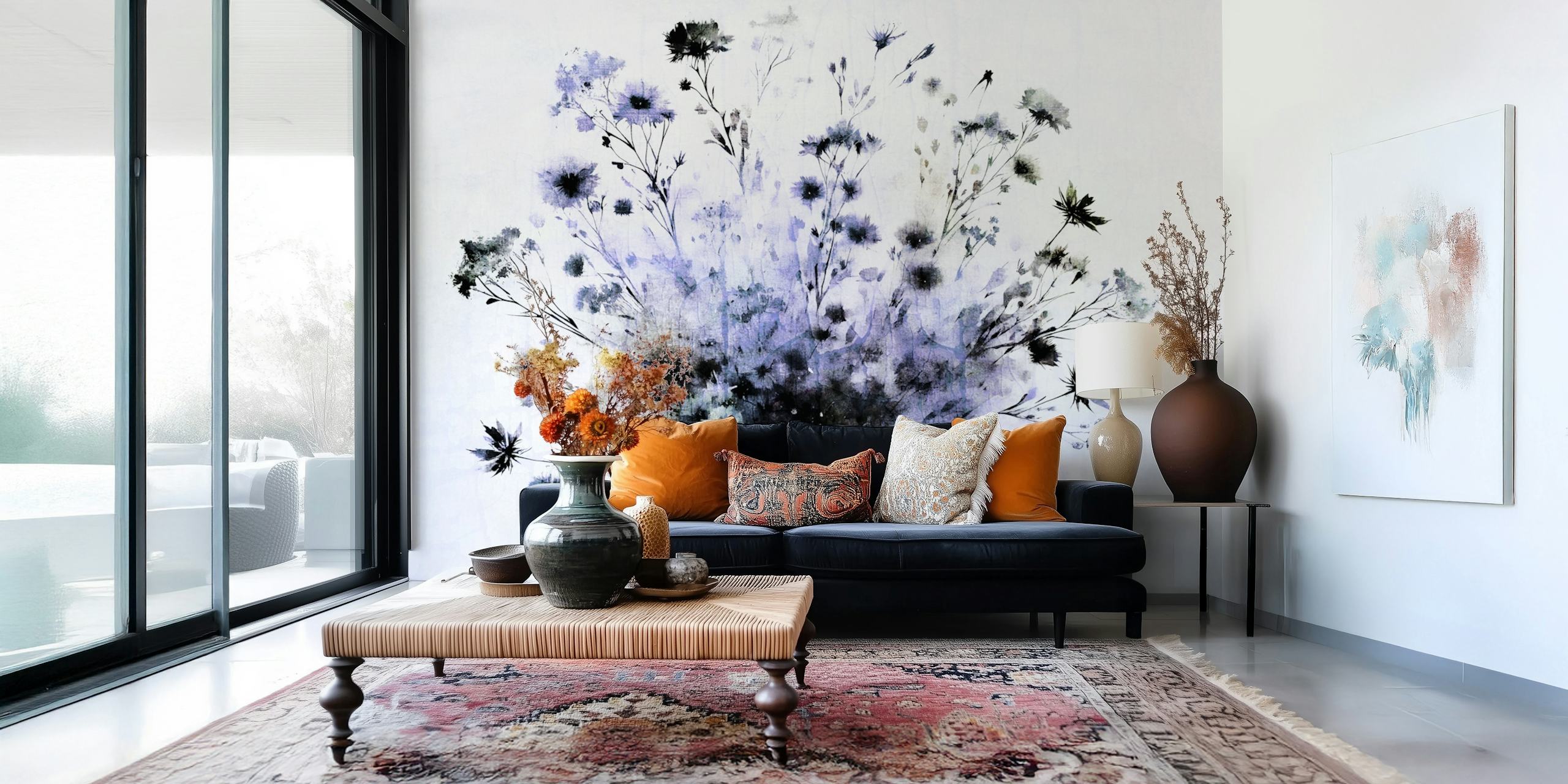 Florales Design Inky Blossom Splash