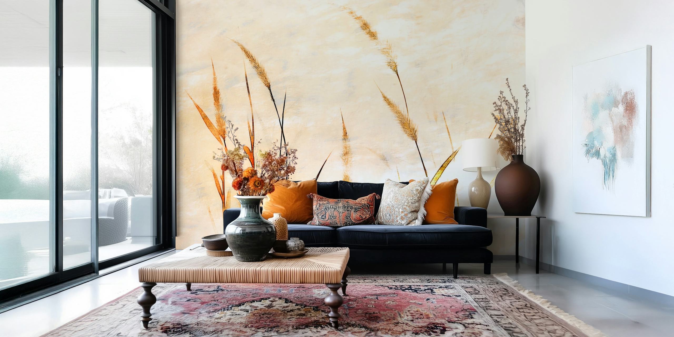 Ταπετσαρία Elegant Grasses σε ένα δωμάτιο