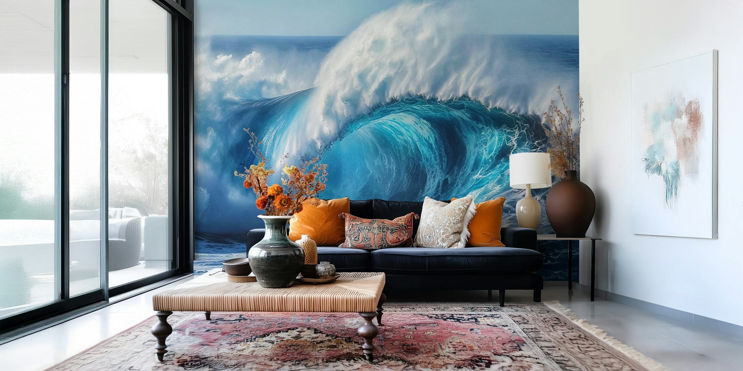 Wave Majesty wallpaper in a room setting