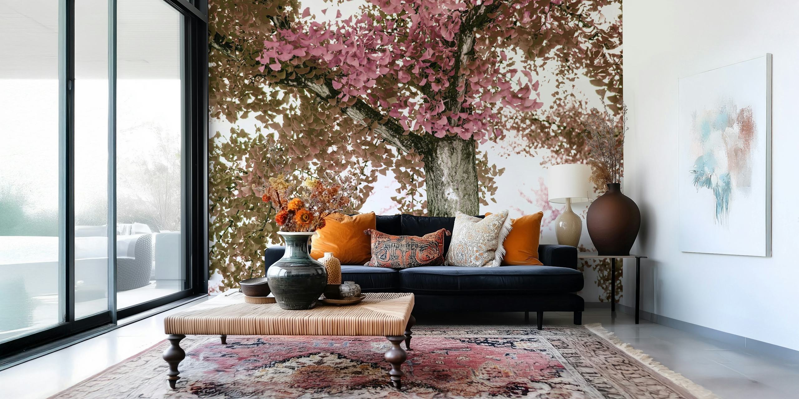 Tranquil Ginkgo Dream 3 wallpaper in a room
