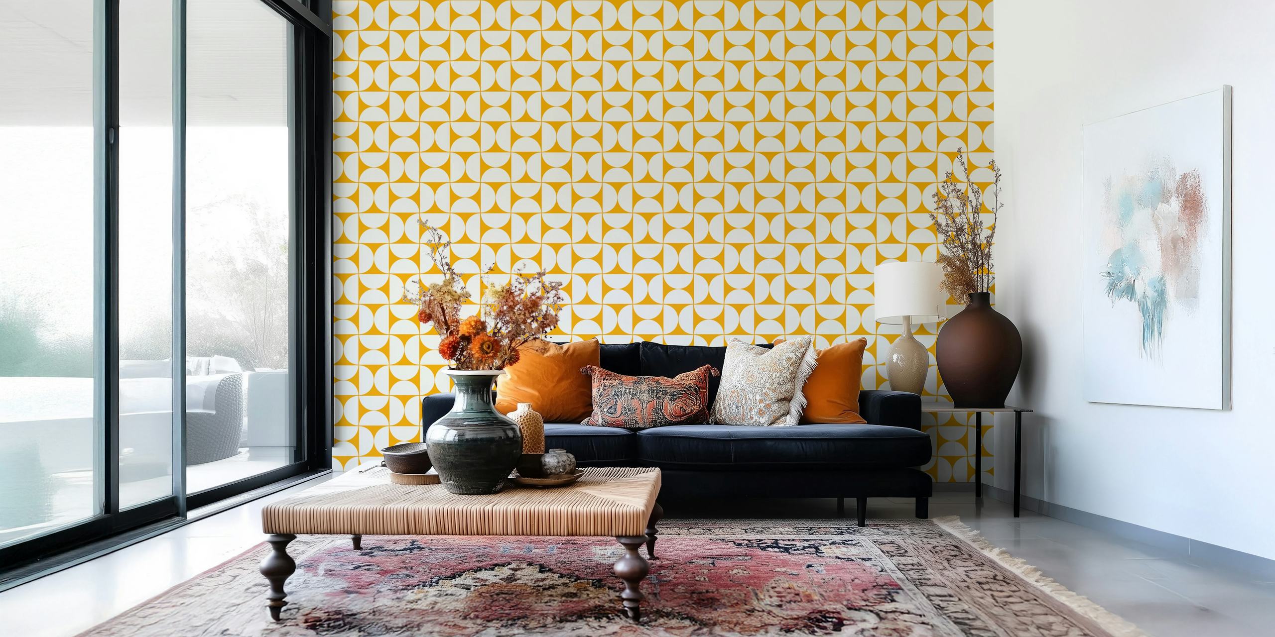 Mid-Century Modern Pattern wallpaper design