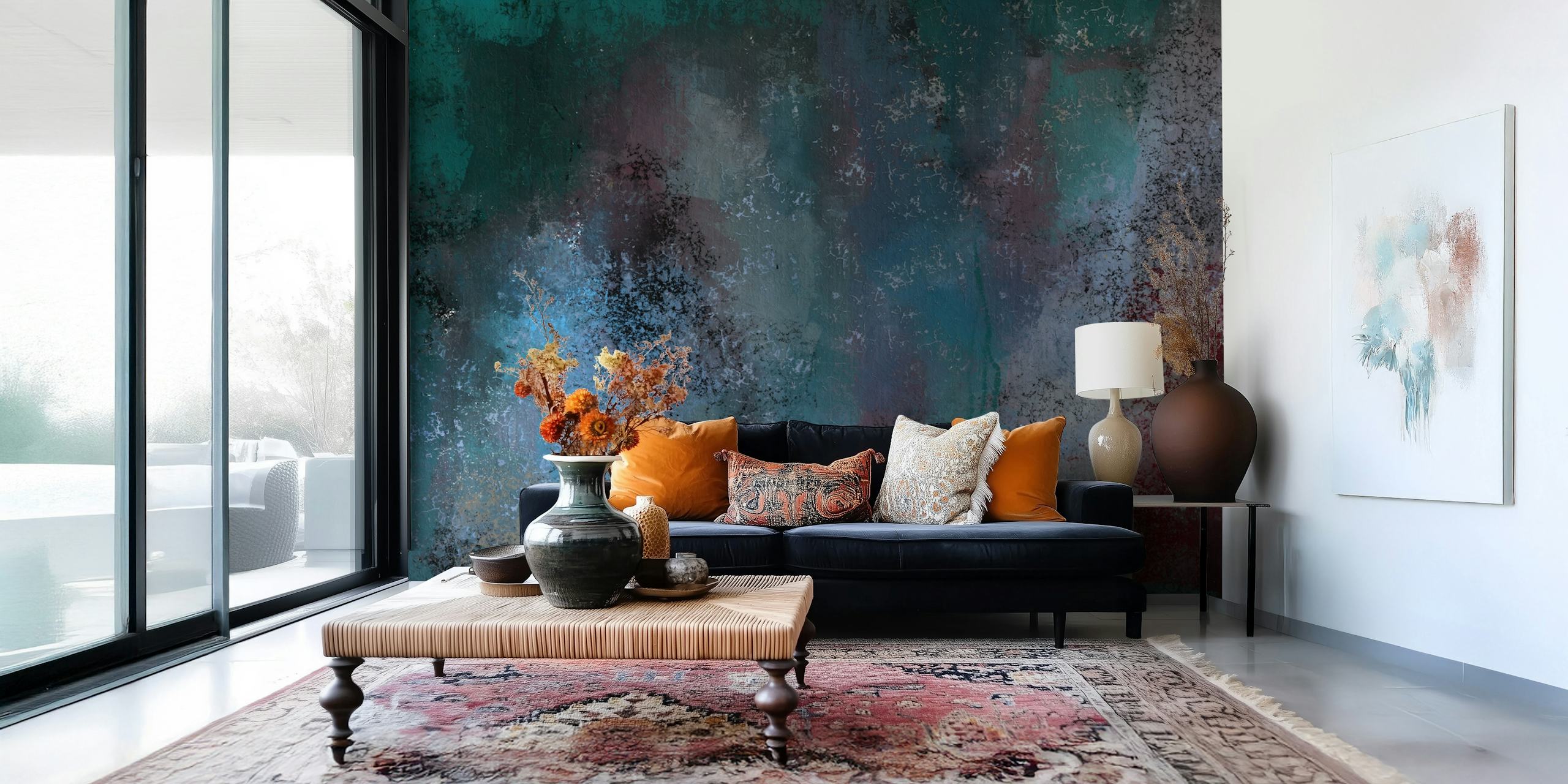 Nereopia World behang in een stijlvolle kamer