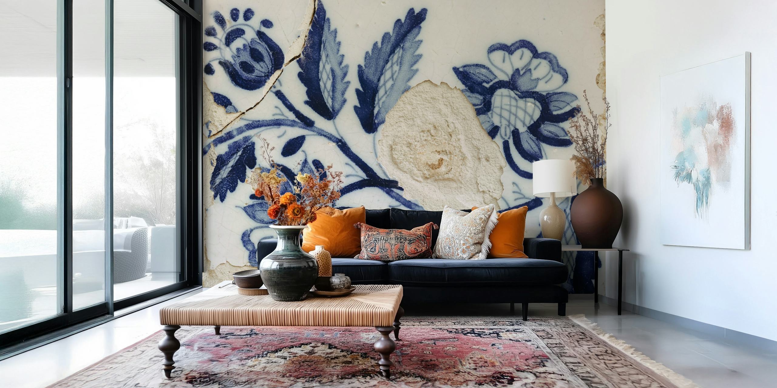 Portugalskie ręcznie malowane Azulejos w pokoju