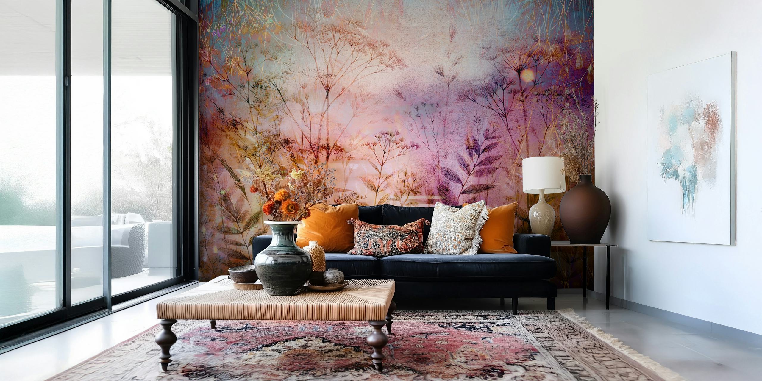 Ethereal Botanic Dream wallpaper in a room