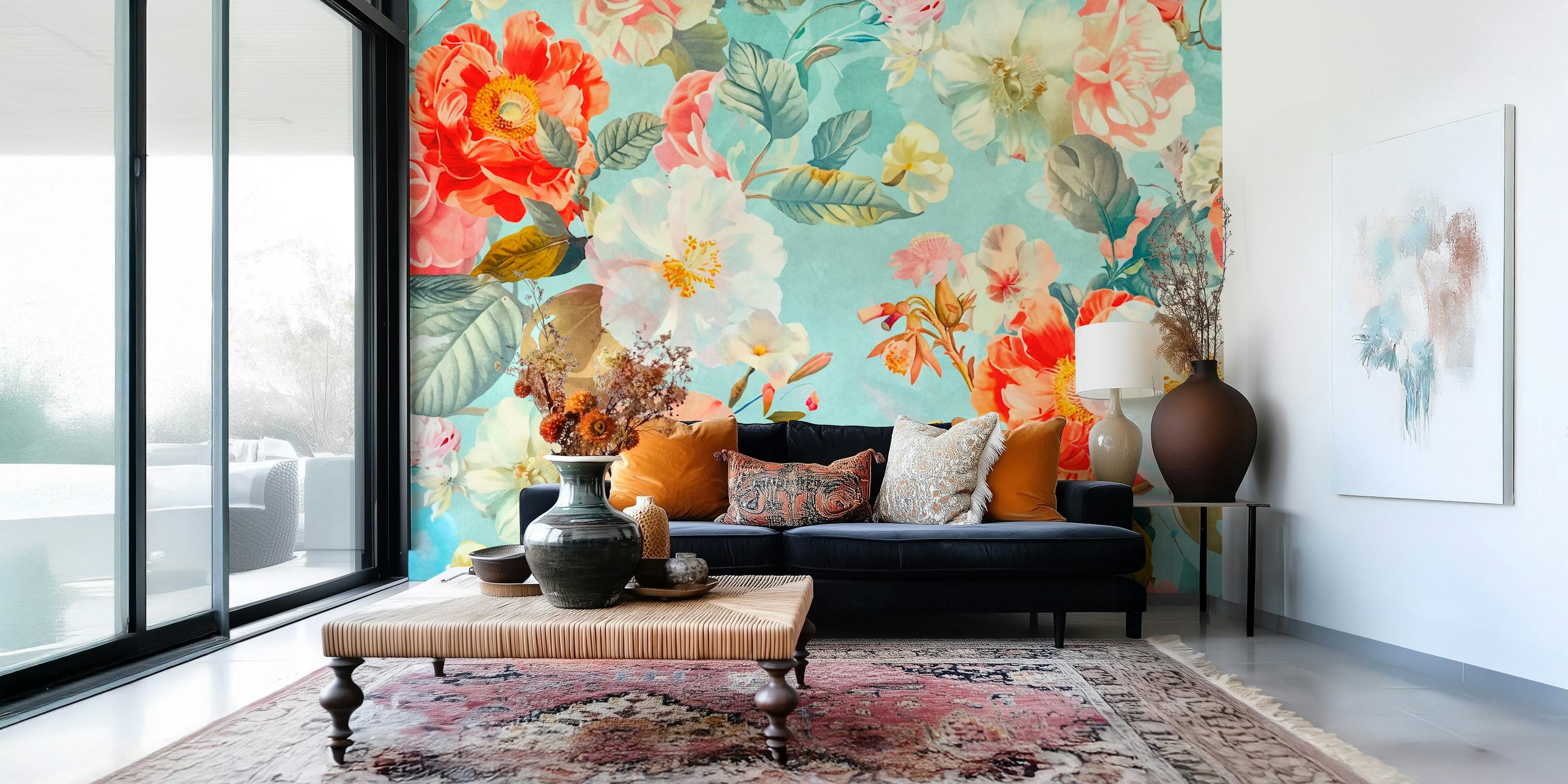 Neo Kitsch Pastel Retro Flowers design tapety
