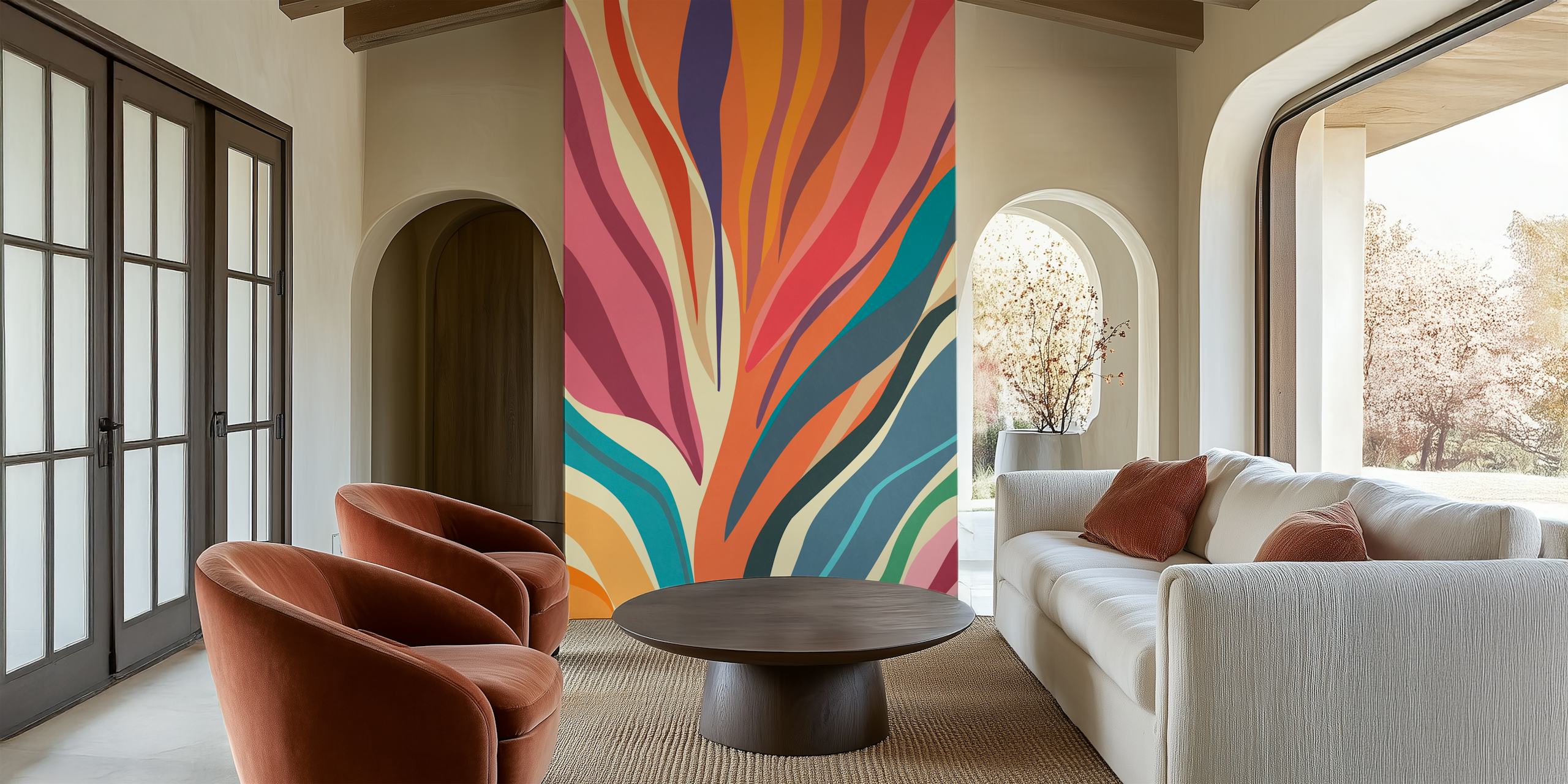 Blooming 2 wallpaper design in a room