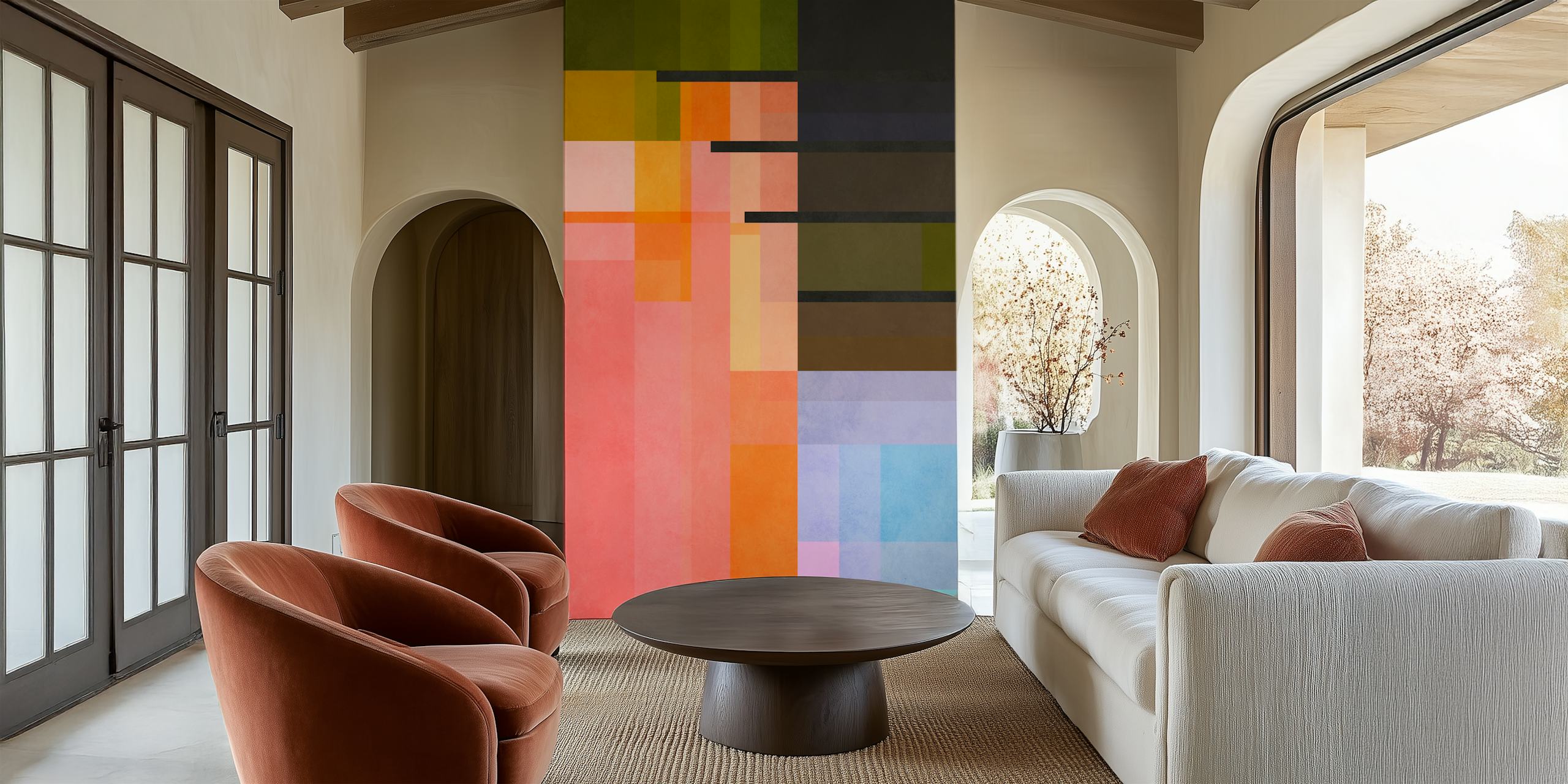 Geometric Concept 2 wallpaper in a room